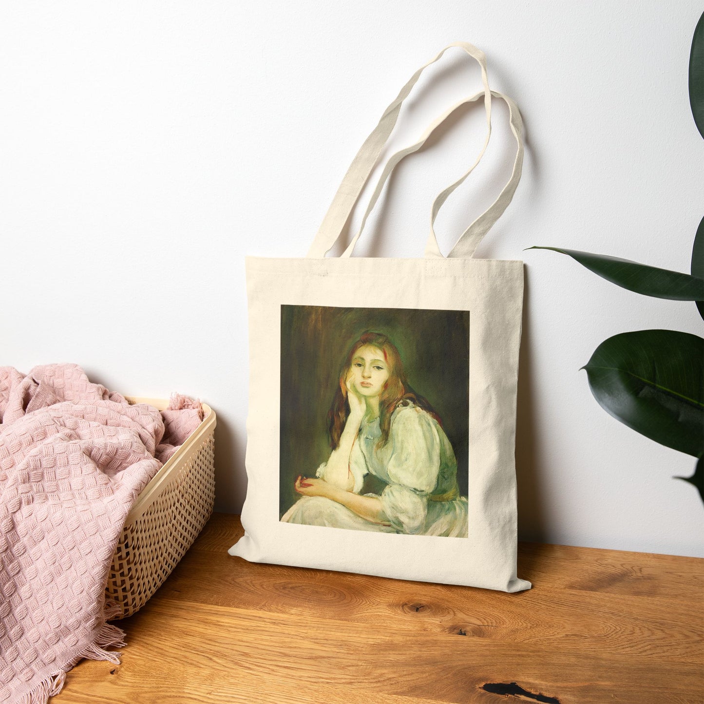 Julie Daydreaming by Berthe Morisot (Tote)