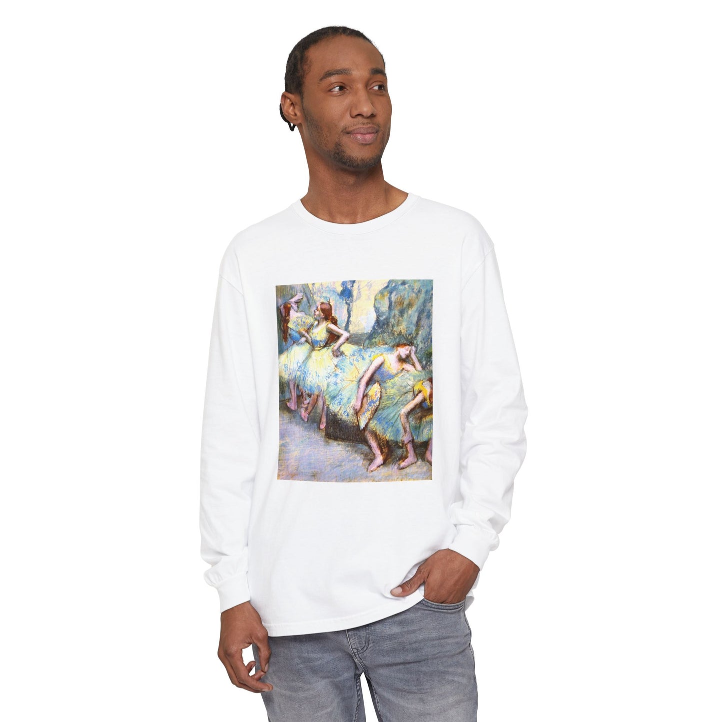 Ballet Dancers in the Wings by Edgar Degas (Long Sleeve)