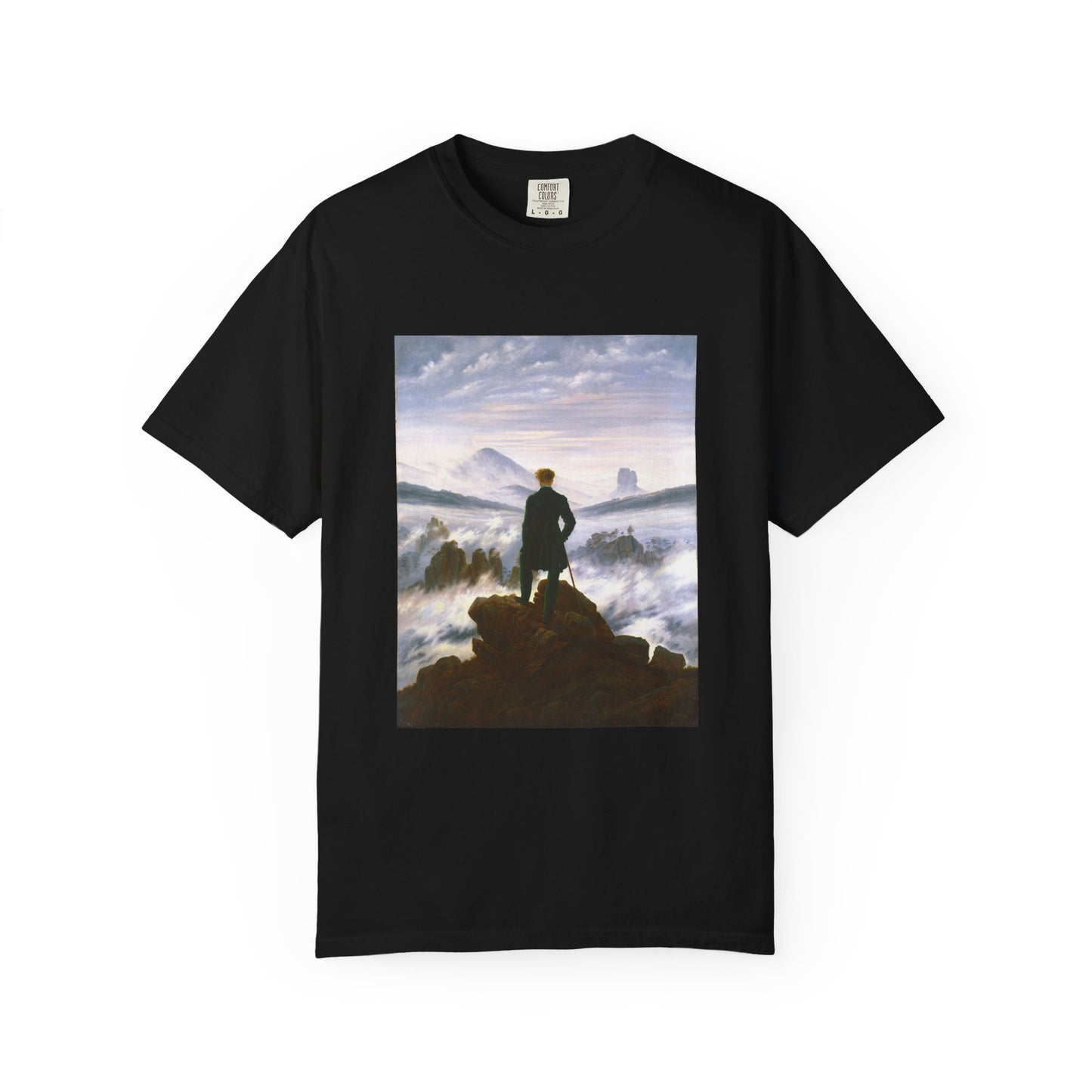 Wanderer above the Sea of Fog by Caspar David Friedrich (T-Shirt)