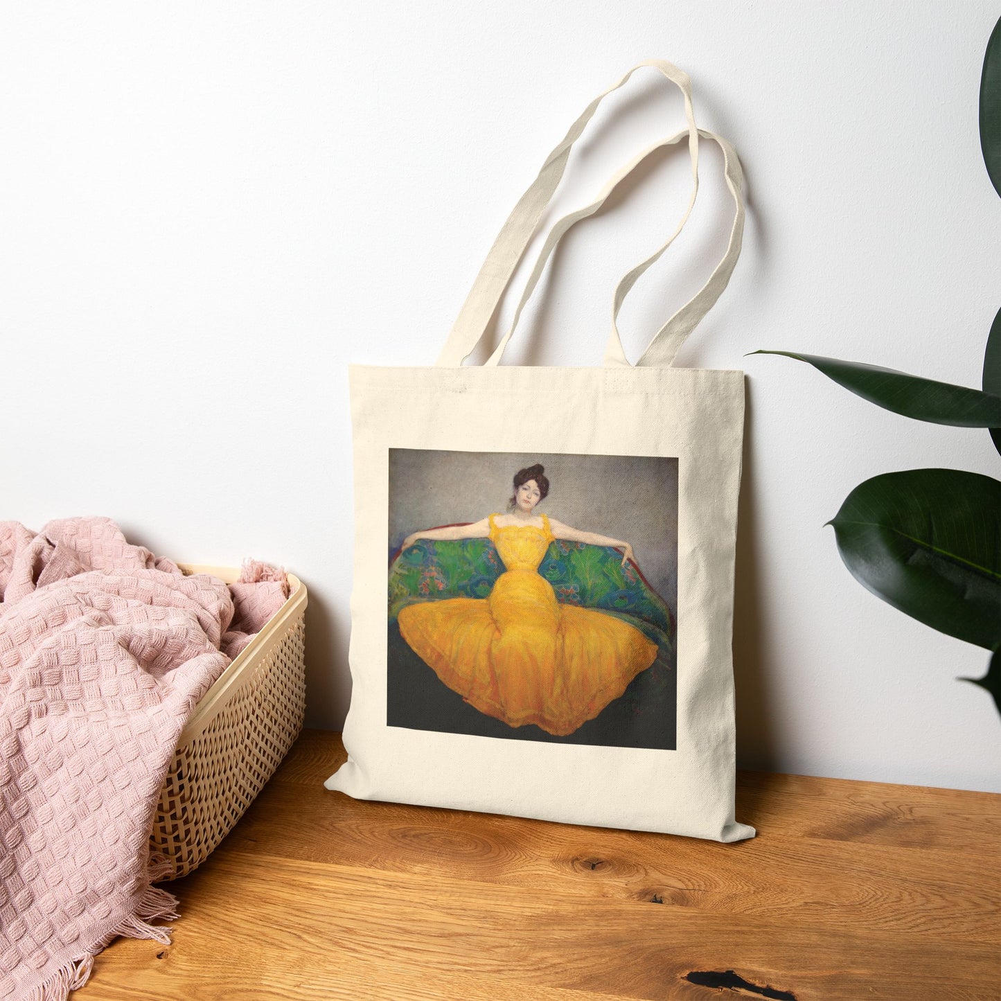 Woman in a Yellow Dress by Max Kurzweil (Tote)