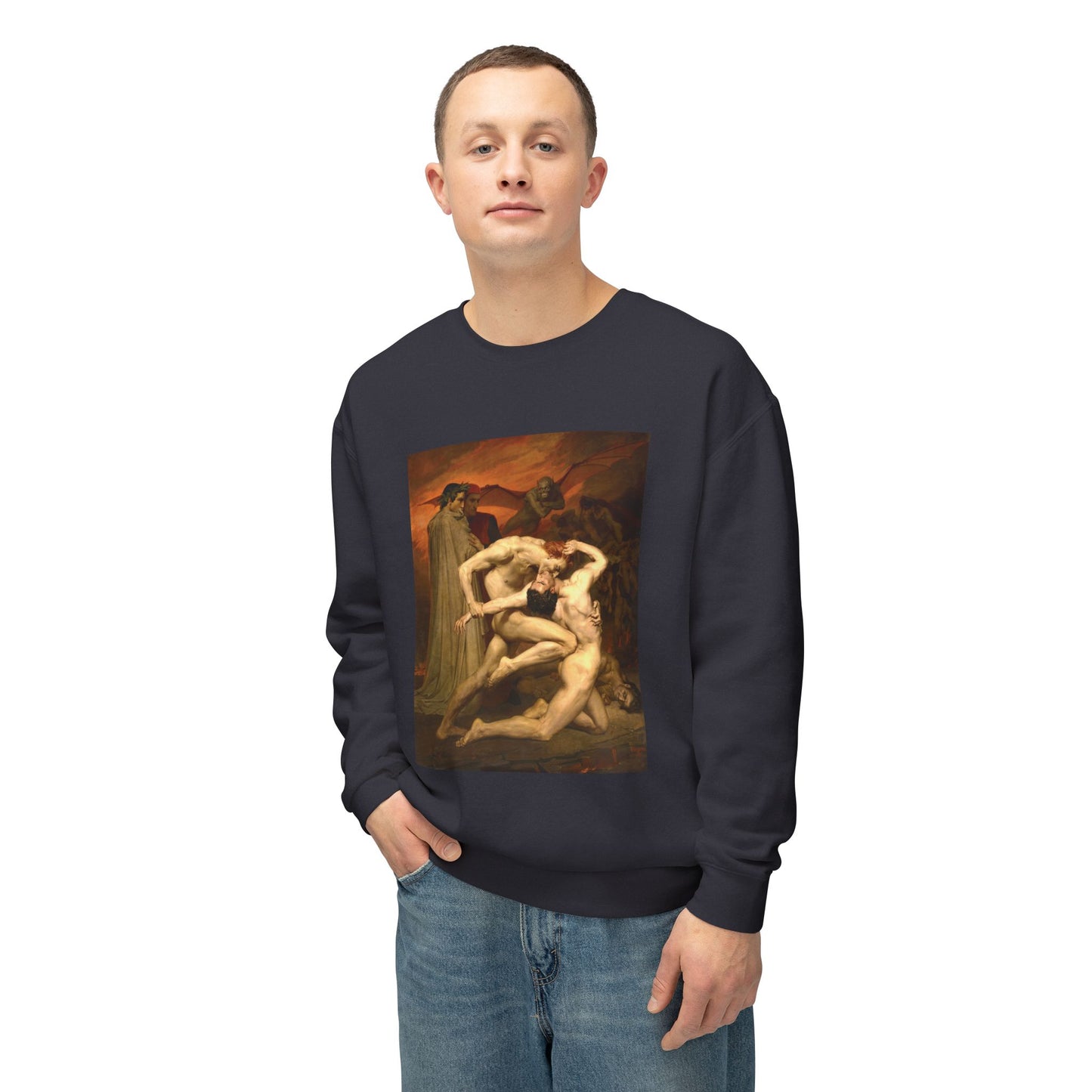 Dante and Virgil by William-Adolphe Bouguereau (Sweatshirt)