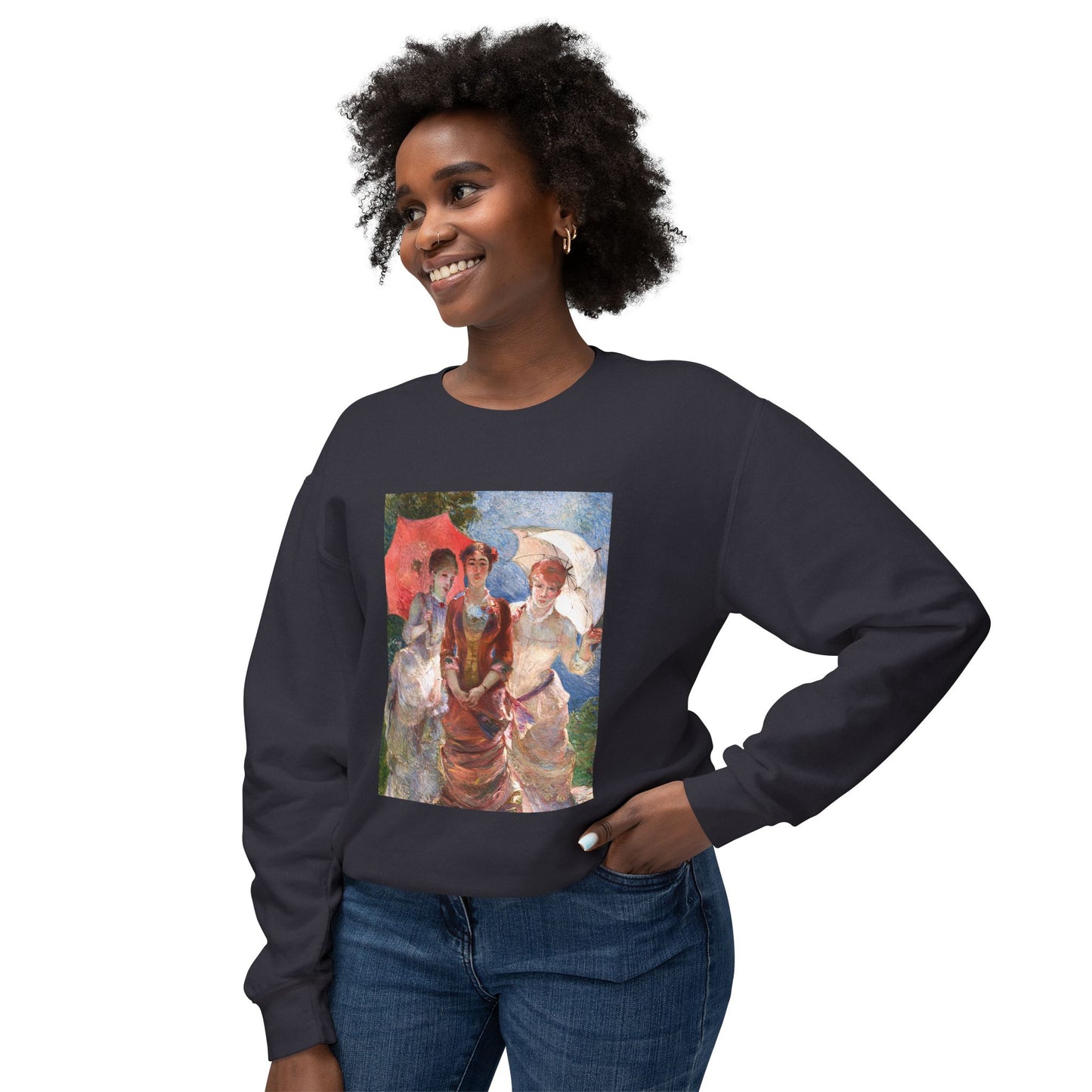 Three Women with Parasols by Marie Bracquemond (Sweatshirt)