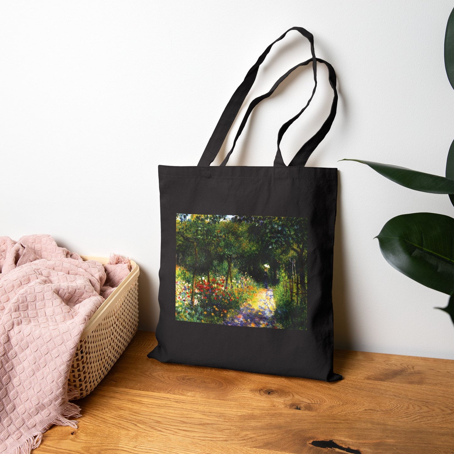 Woman in the Garden by Pierre-Auguste Renoir (Tote)