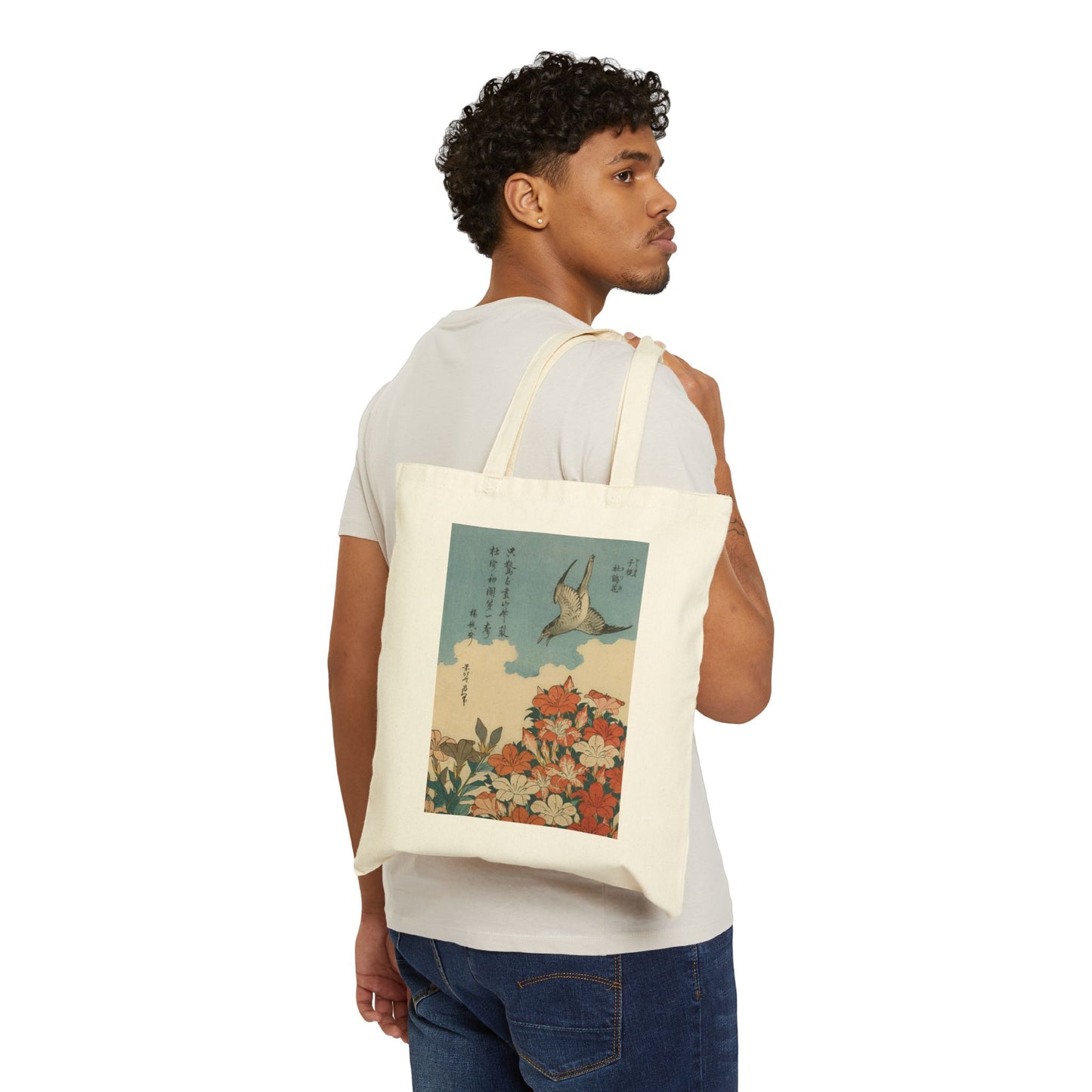 Cuckoo and Azaleas by Katsushika Hokusai (Tote)