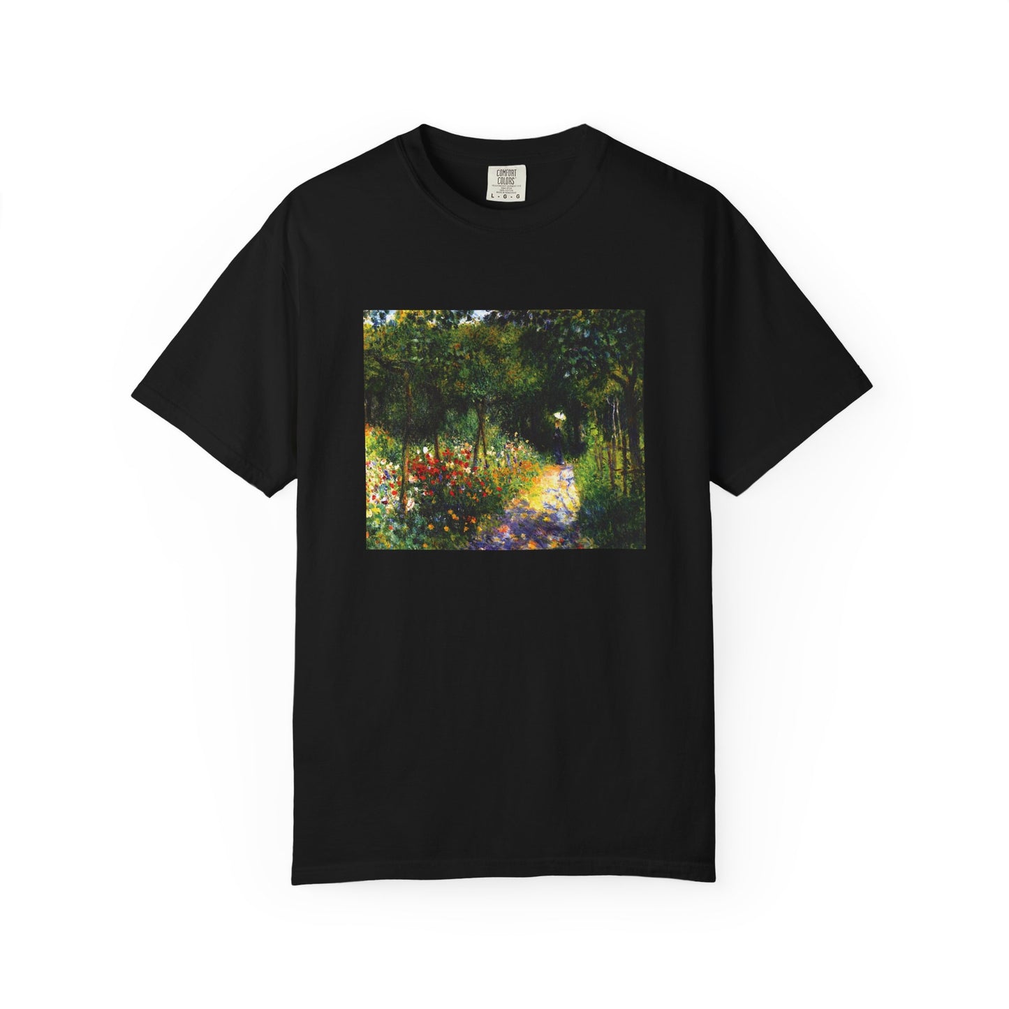 Woman in the Garden by Pierre-Auguste Renoir (T-Shirt)