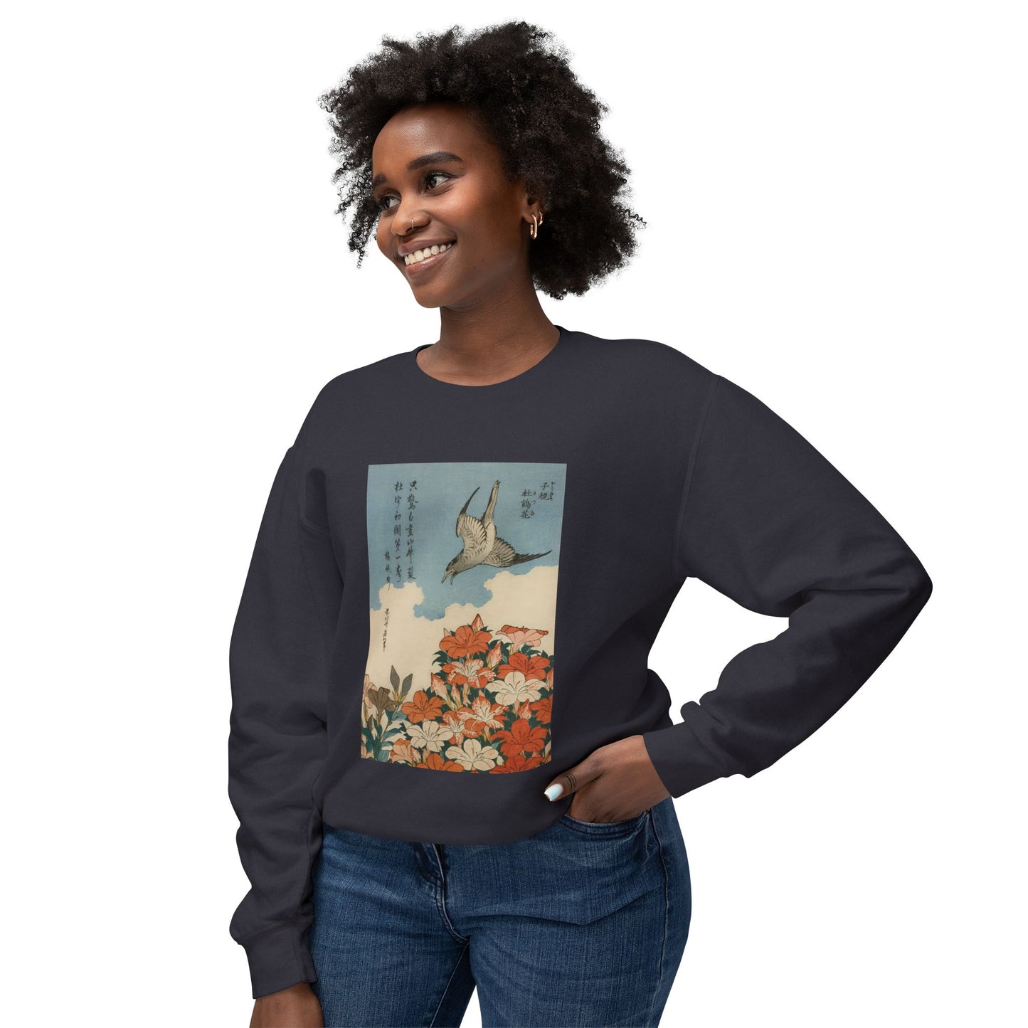 Cuckoo and Azaleas by Katsushika Hokusai (Sweatshirt)