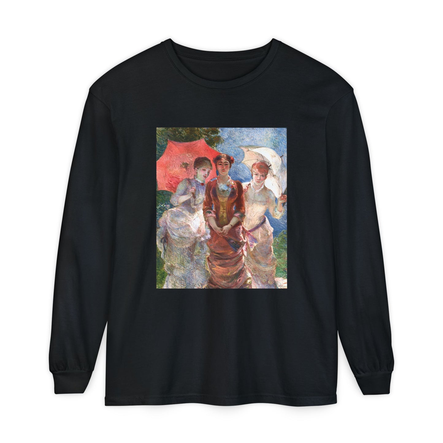 Three Women with Parasols by Marie Bracquemond (Long Sleeve)