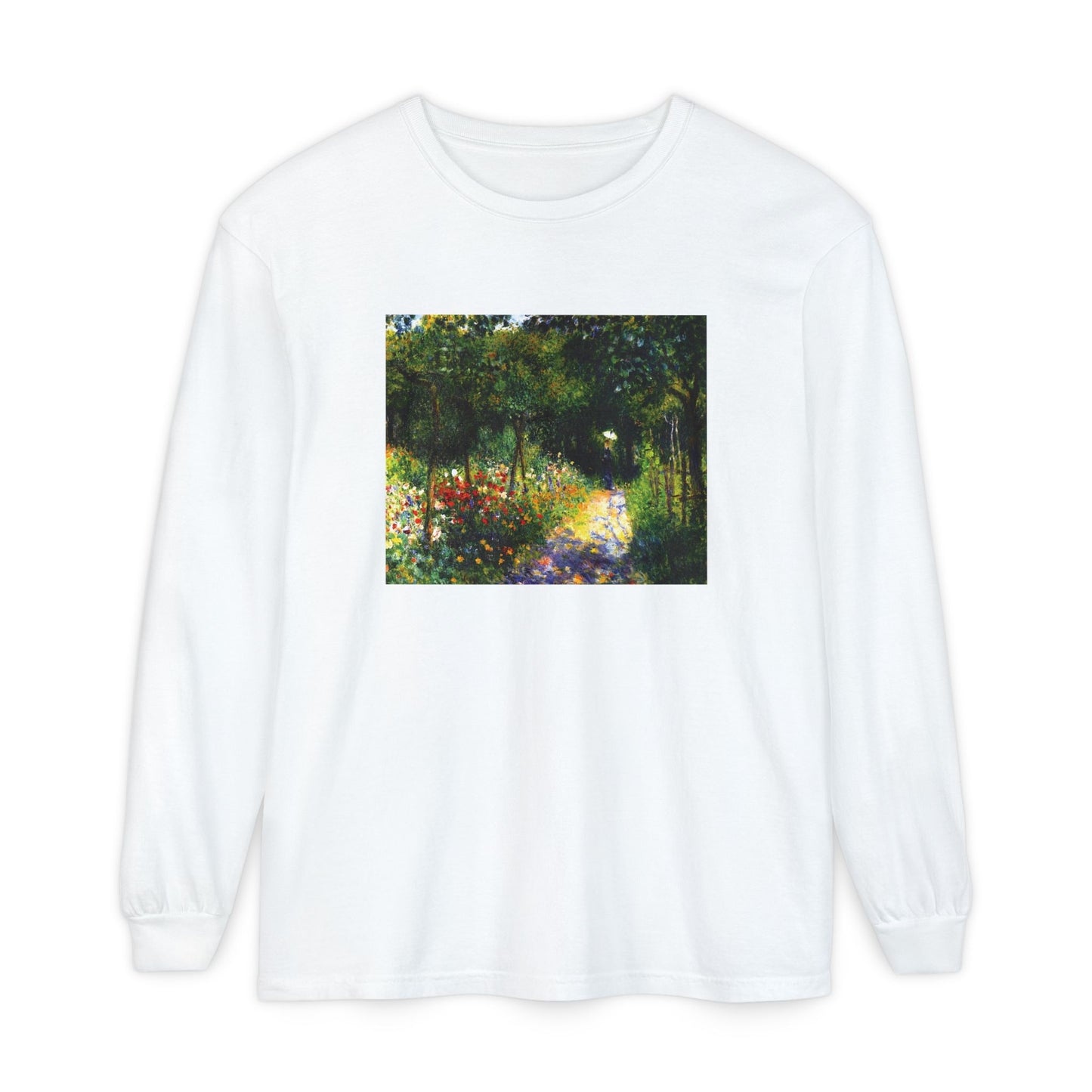 Woman in the Garden by Pierre-Auguste Renoir (Long Sleeve)