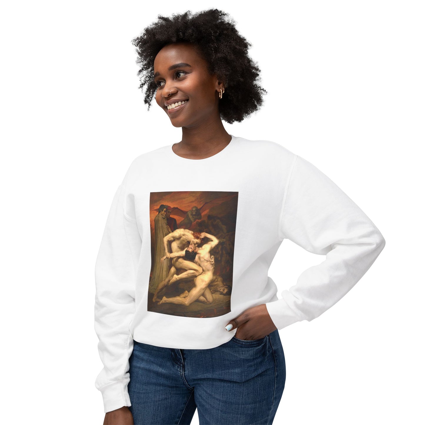 Dante and Virgil by William-Adolphe Bouguereau (Sweatshirt)
