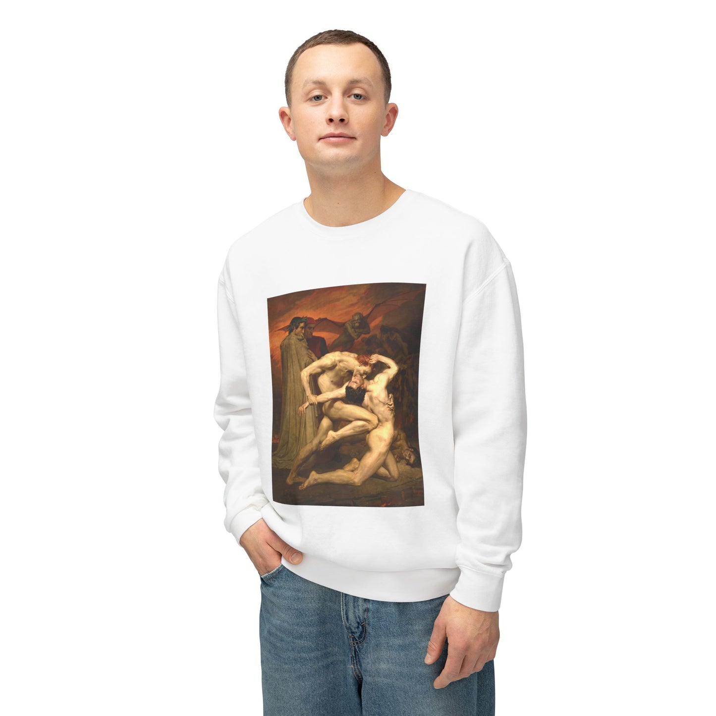 Dante and Virgil by William-Adolphe Bouguereau (Sweatshirt)