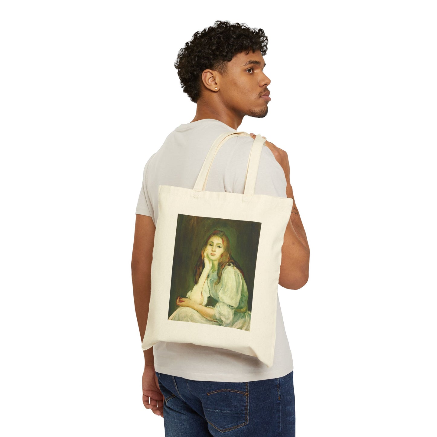 Julie Daydreaming by Berthe Morisot (Tote)