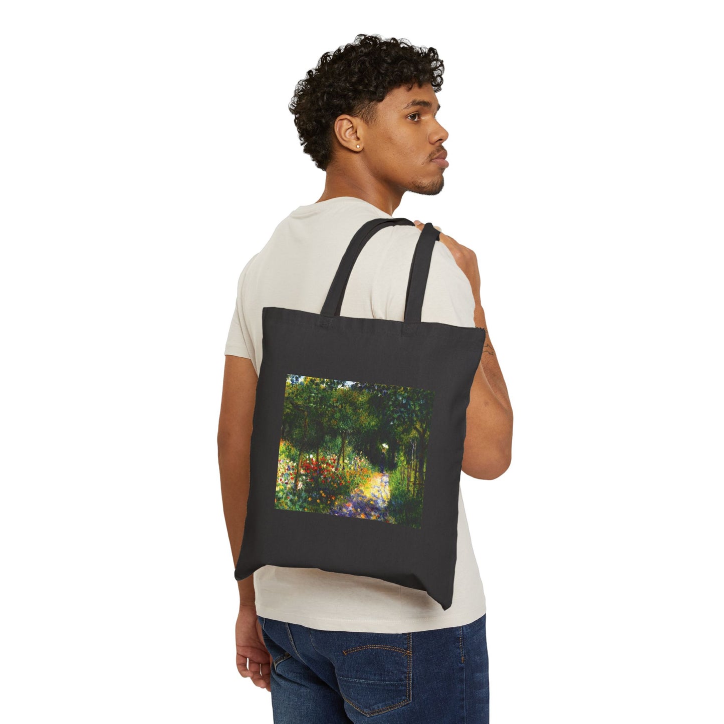 Woman in the Garden by Pierre-Auguste Renoir (Tote)