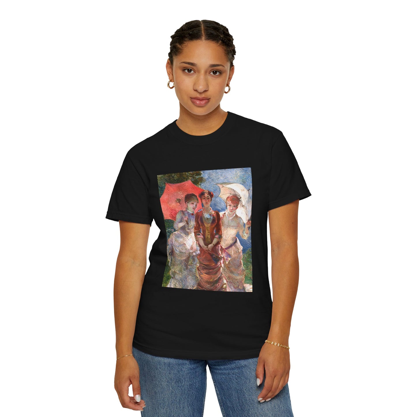 Three Women with Parasols by Marie Bracquemond (T-Shirt)