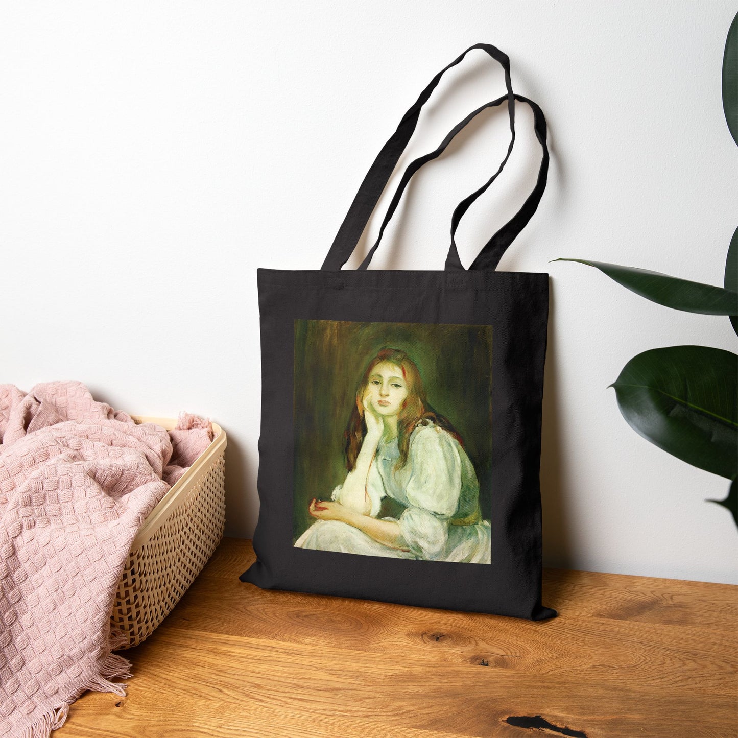 Julie Daydreaming by Berthe Morisot (Tote)