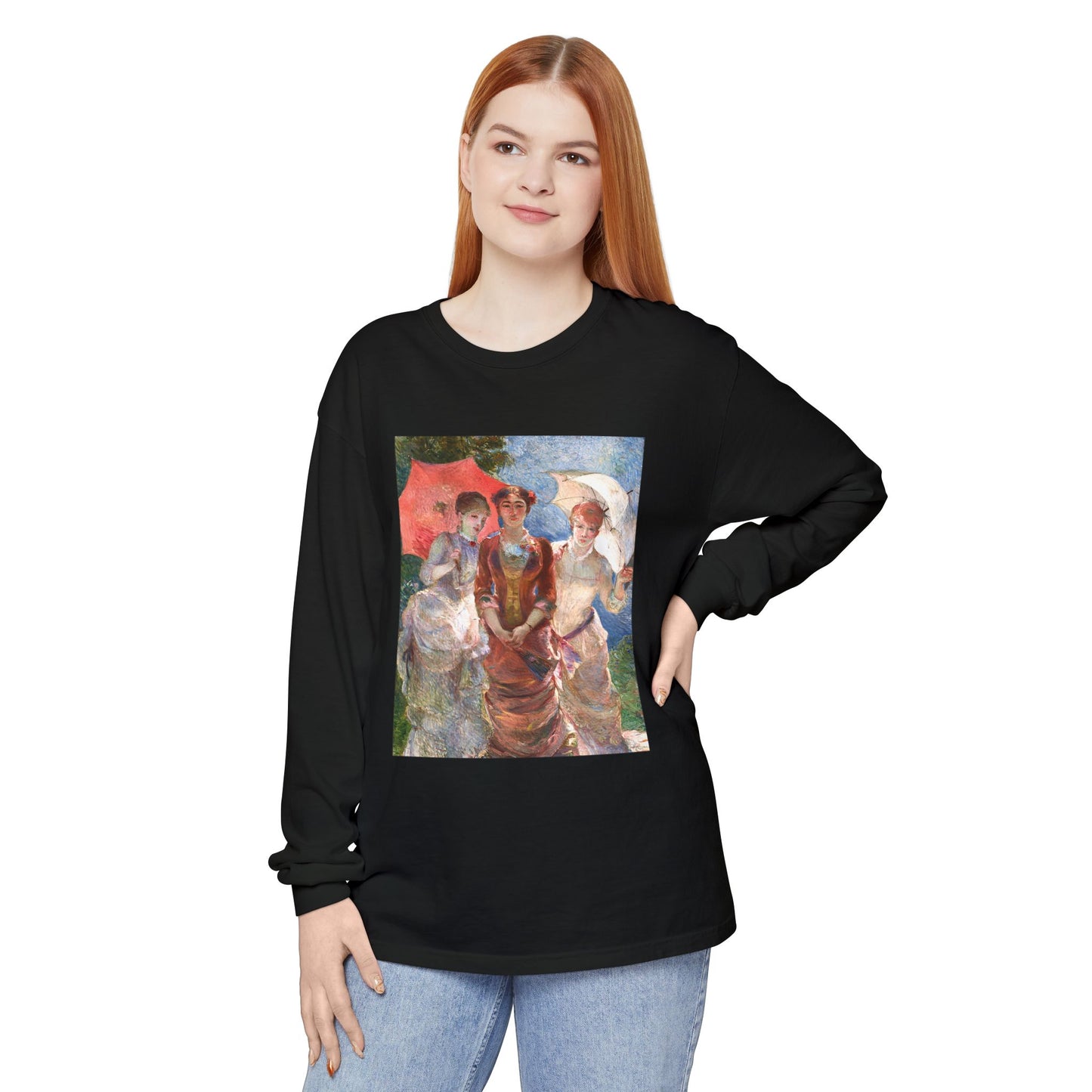 Three Women with Parasols by Marie Bracquemond (Long Sleeve)