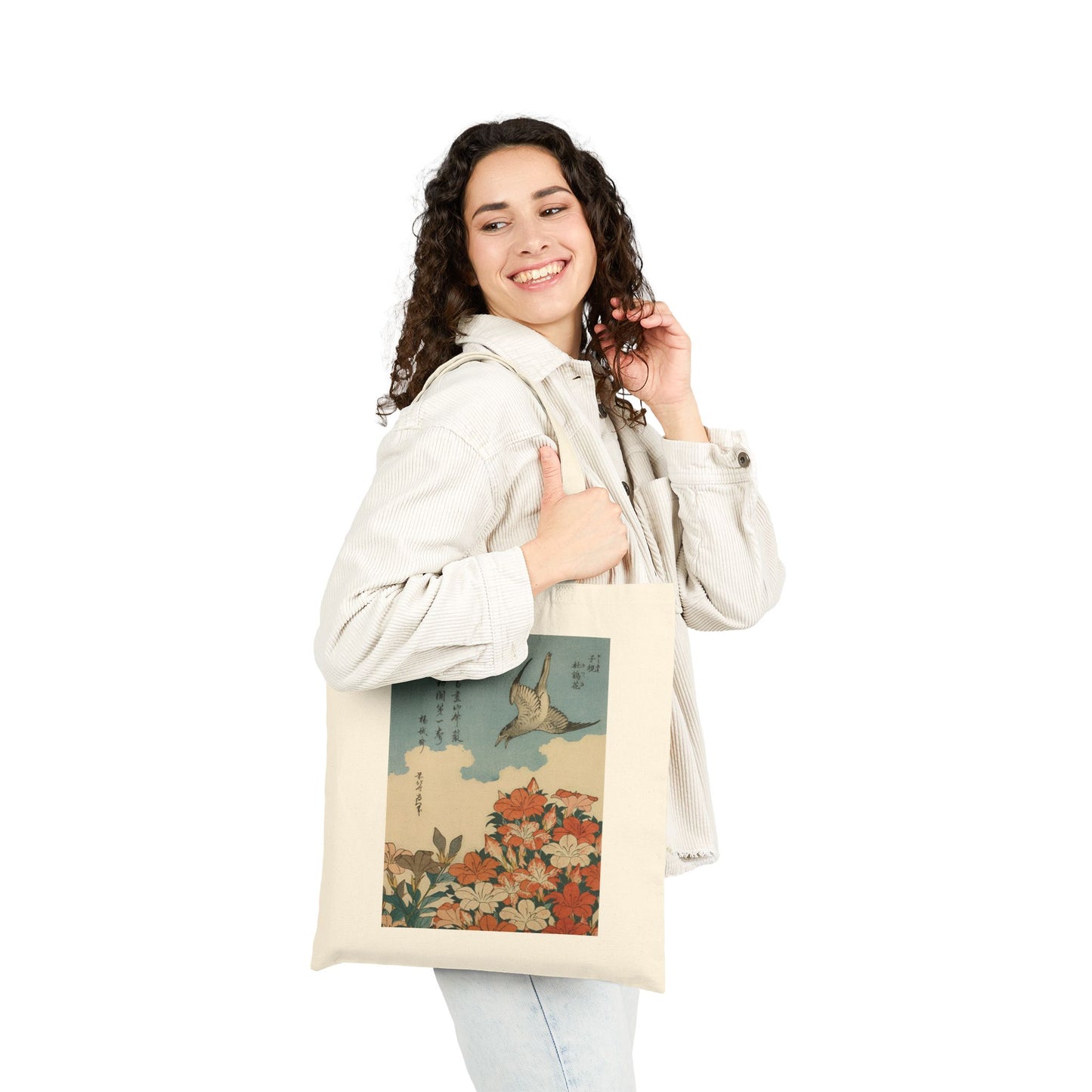 Cuckoo and Azaleas by Katsushika Hokusai (Tote)