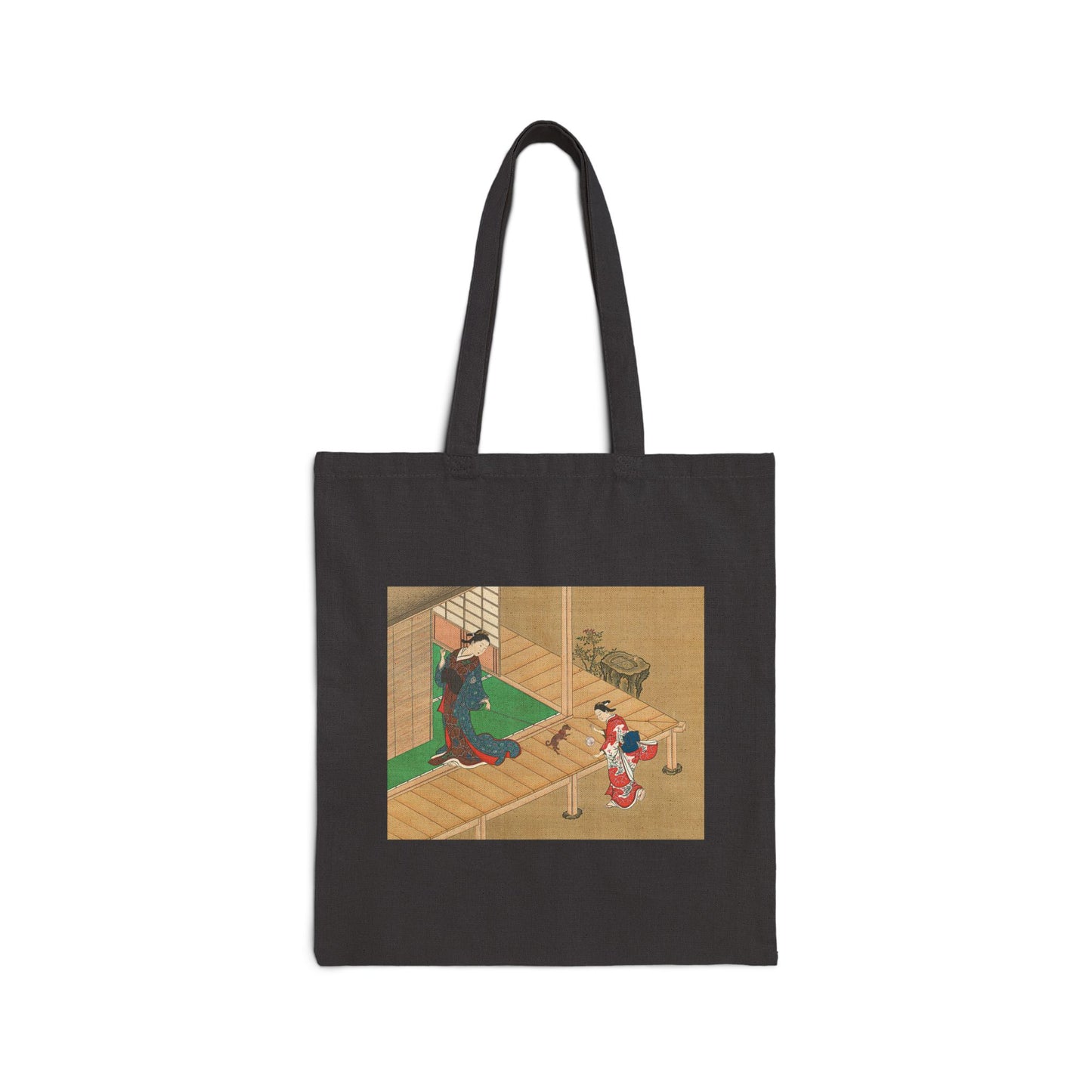 Courtesan and Attendant Playing with a Dog by Nishikawa Sukenobu (Tote)