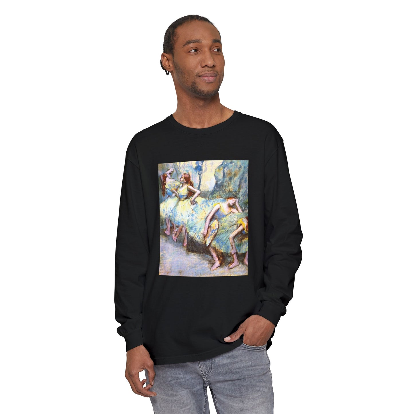 Ballet Dancers in the Wings by Edgar Degas (Long Sleeve)