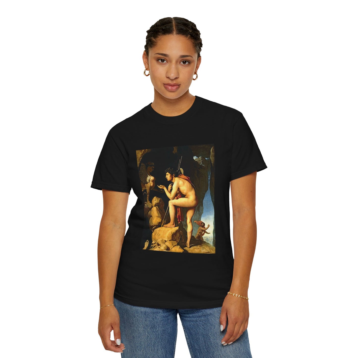 Oedipus and the Sphinx by Dominique Ingres (T-Shirt)