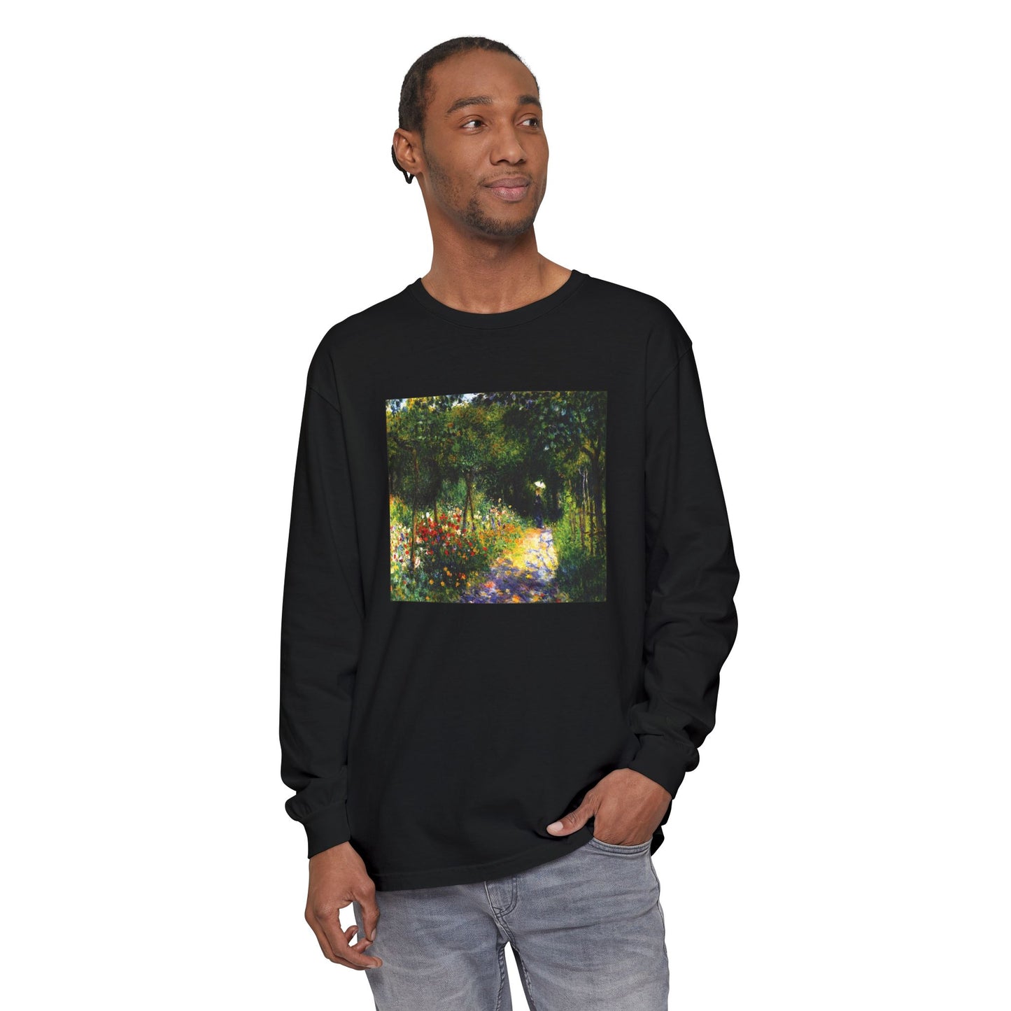 Woman in the Garden by Pierre-Auguste Renoir (Long Sleeve)