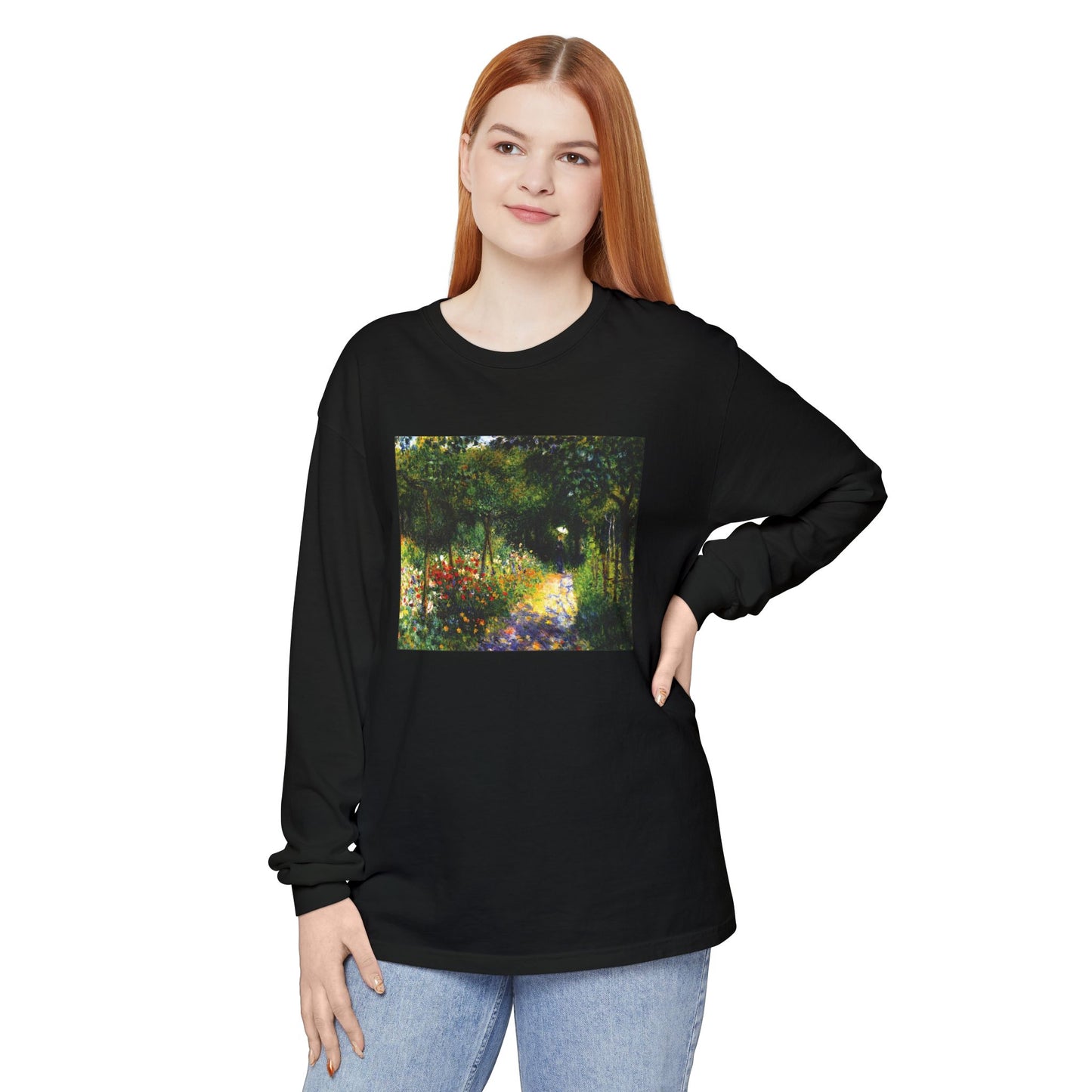 Woman in the Garden by Pierre-Auguste Renoir (Long Sleeve)