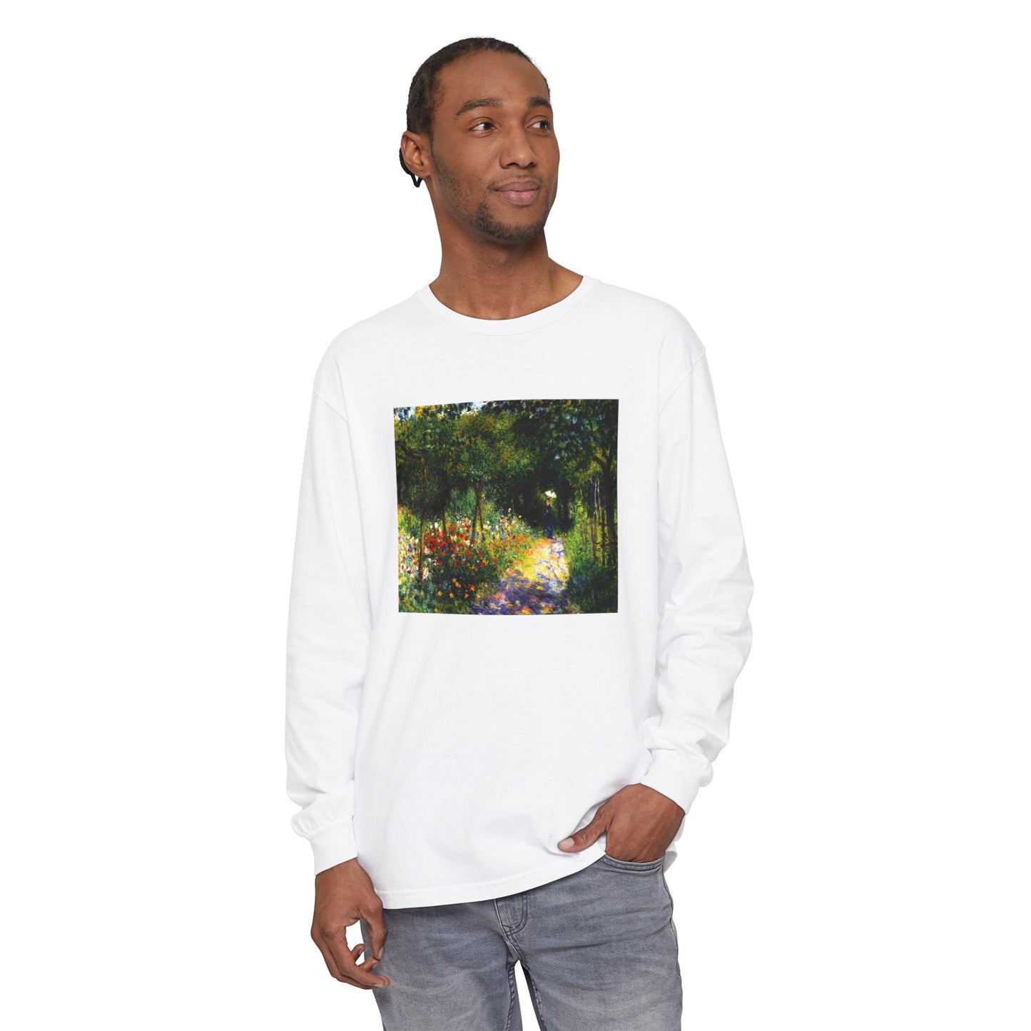 Woman in the Garden by Pierre-Auguste Renoir (Long Sleeve)