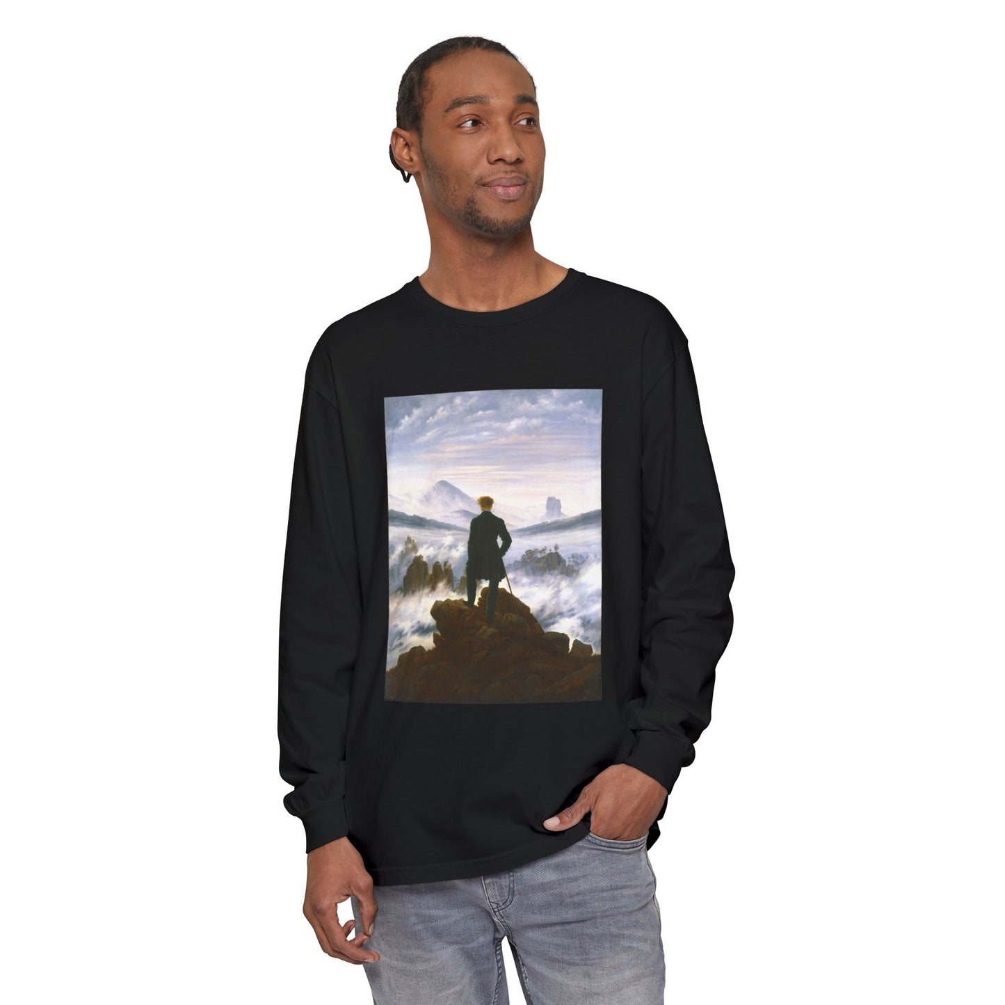 Wanderer above the Sea of Fog by Caspar David Friedrich (Long Sleeve)