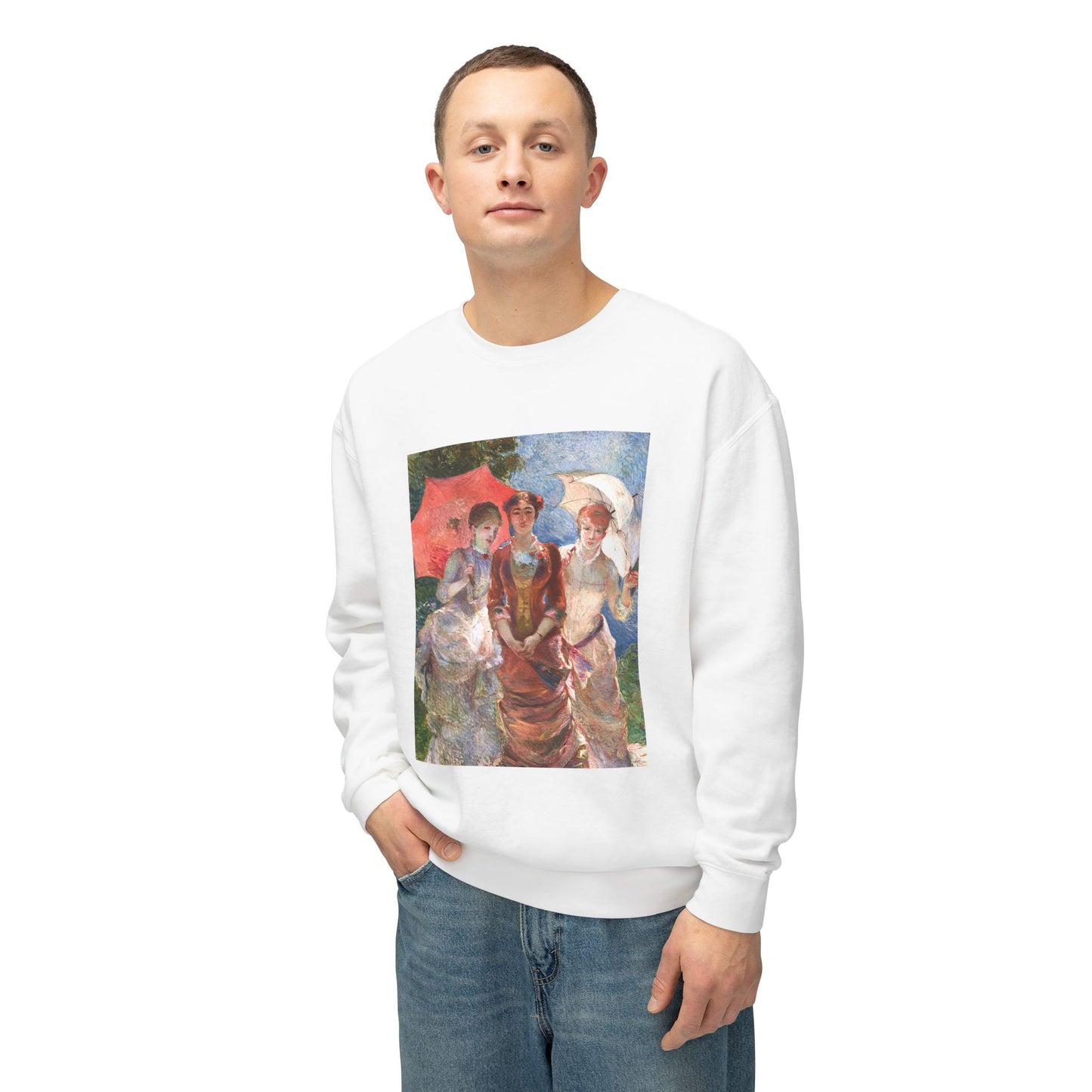 Three Women with Parasols by Marie Bracquemond (Sweatshirt)
