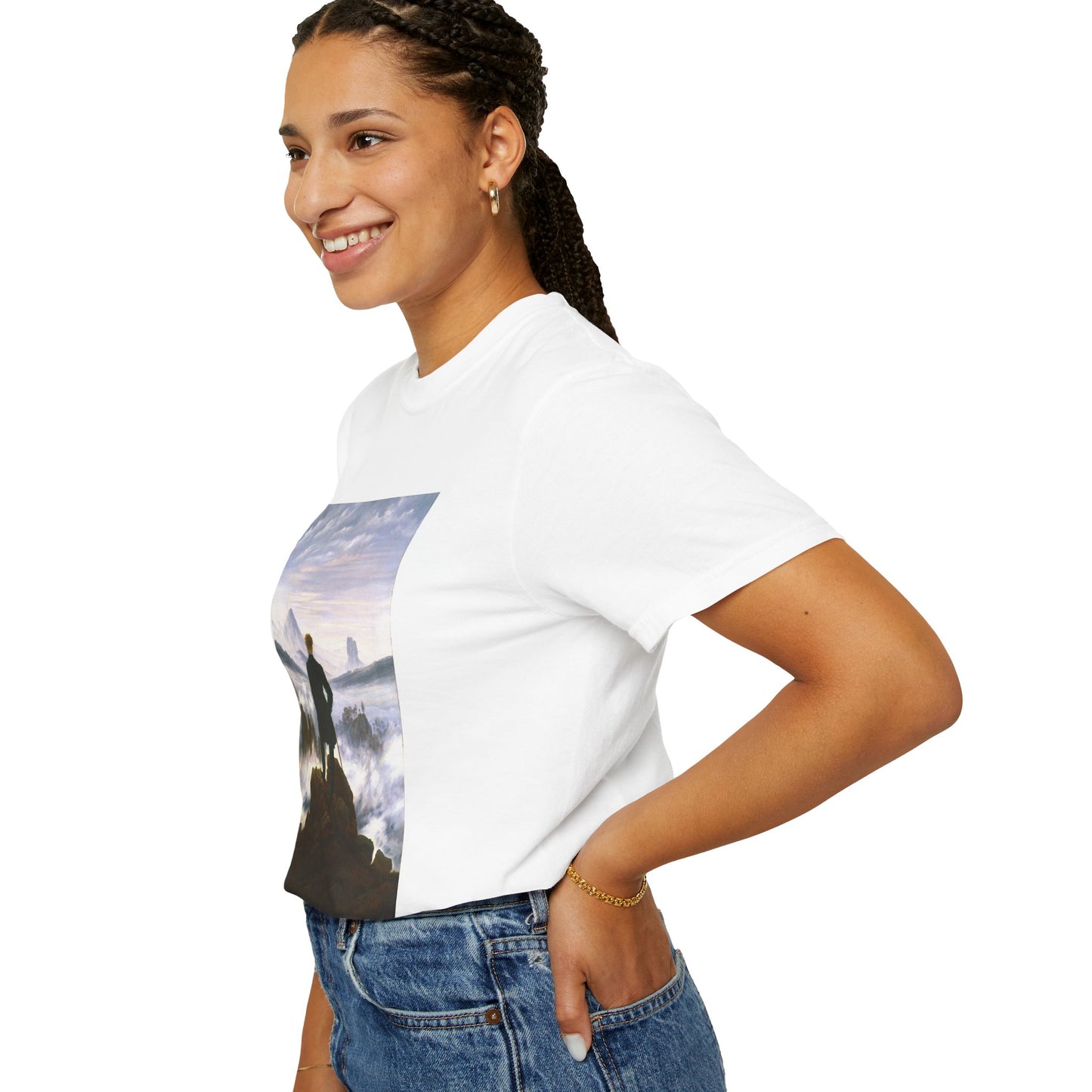 Wanderer above the Sea of Fog by Caspar David Friedrich (T-Shirt)
