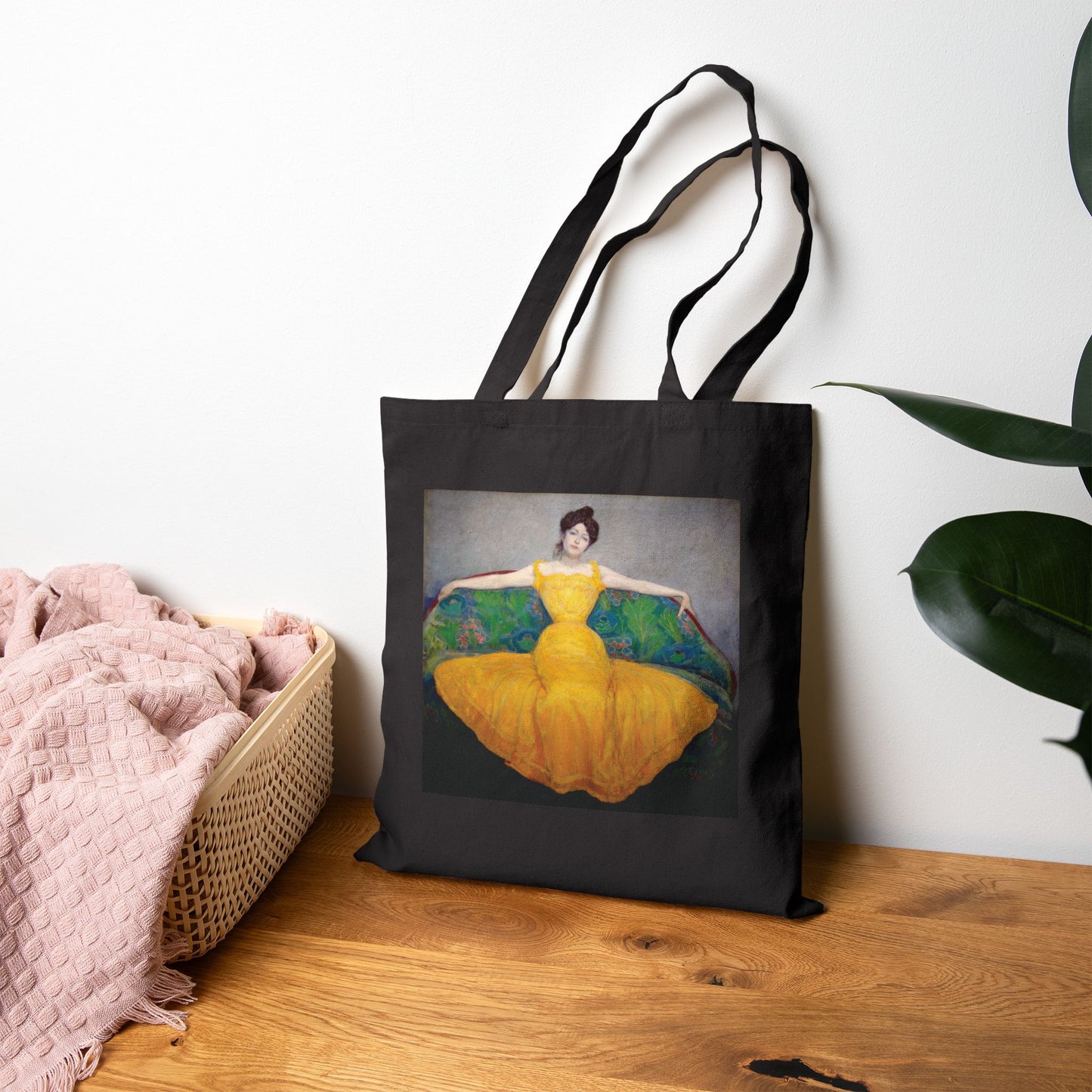 Woman in a Yellow Dress by Max Kurzweil (Tote)