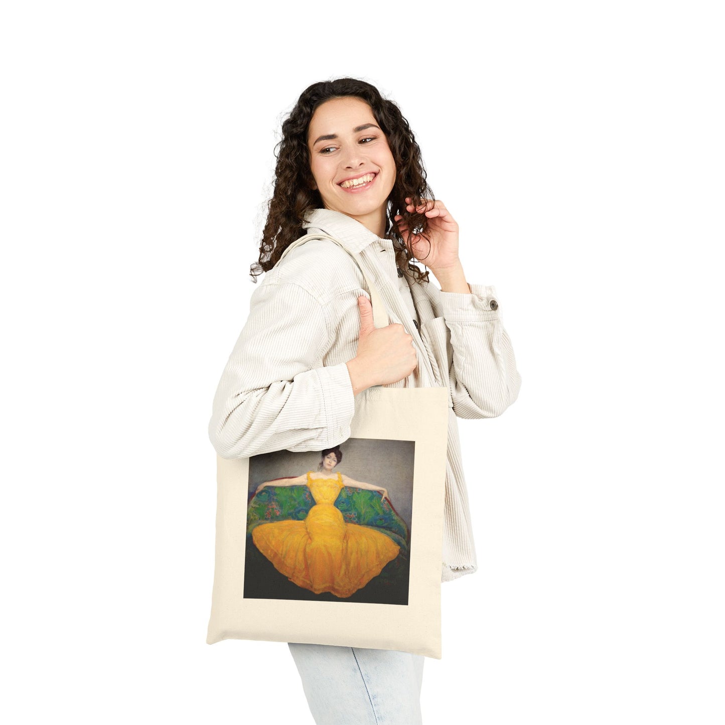 Woman in a Yellow Dress by Max Kurzweil (Tote)