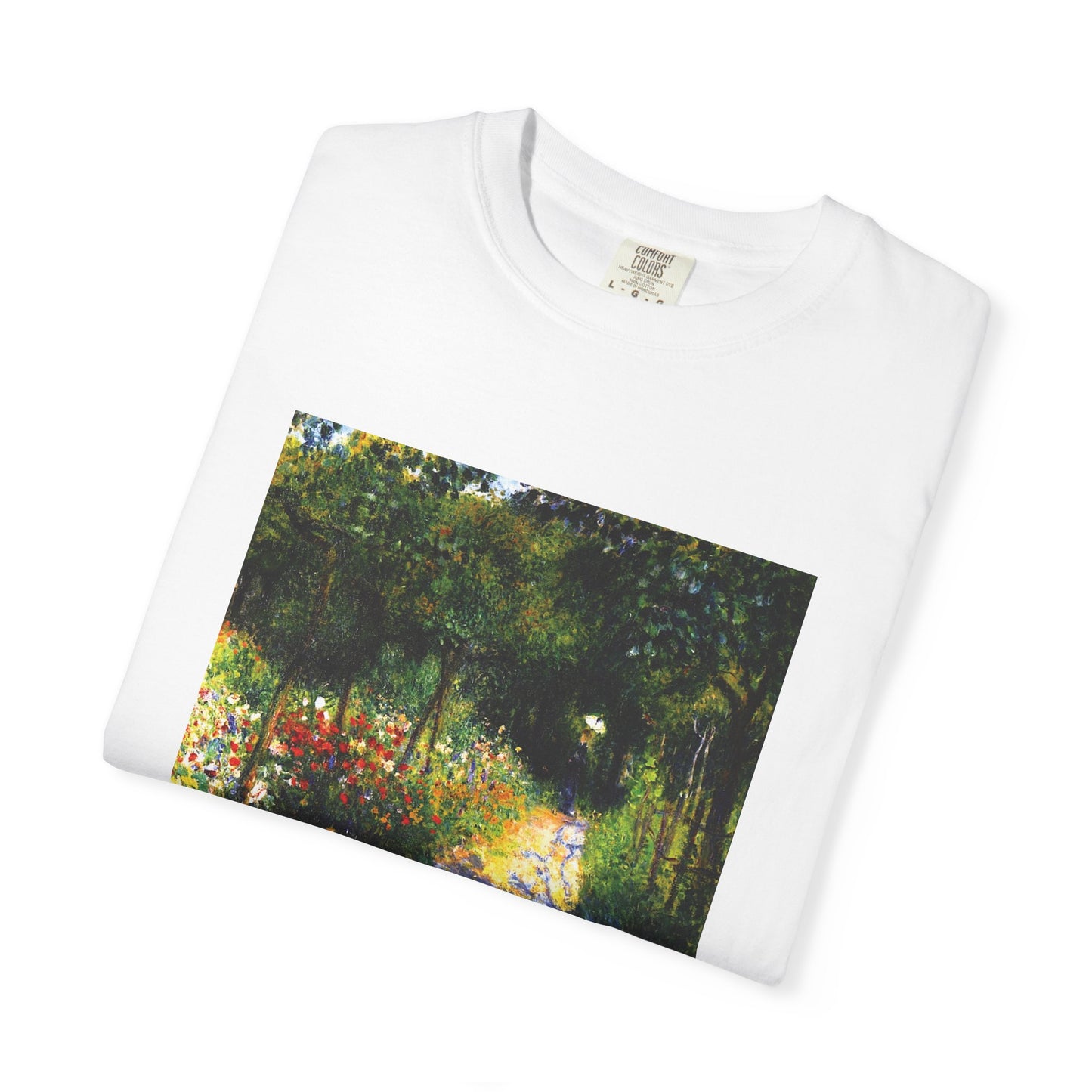 Woman in the Garden by Pierre-Auguste Renoir (T-Shirt)