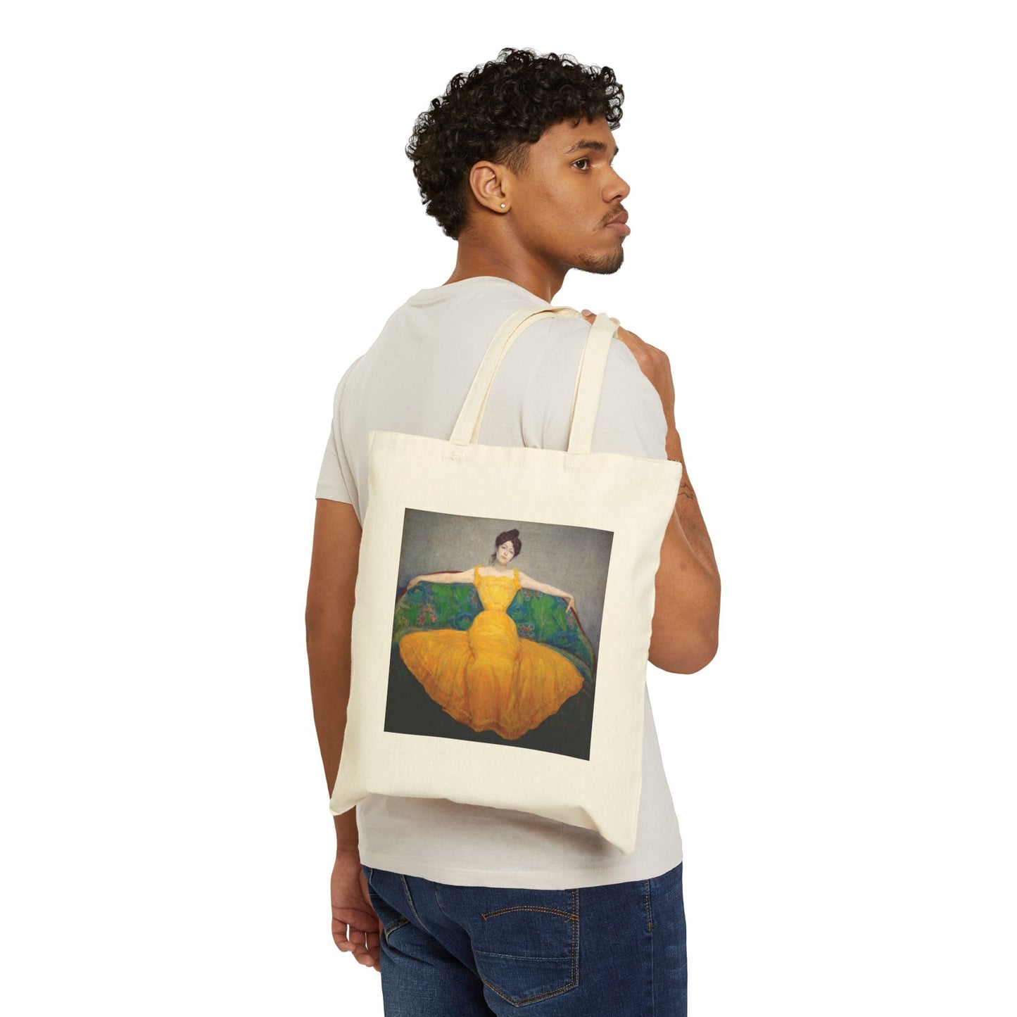 Woman in a Yellow Dress by Max Kurzweil (Tote)