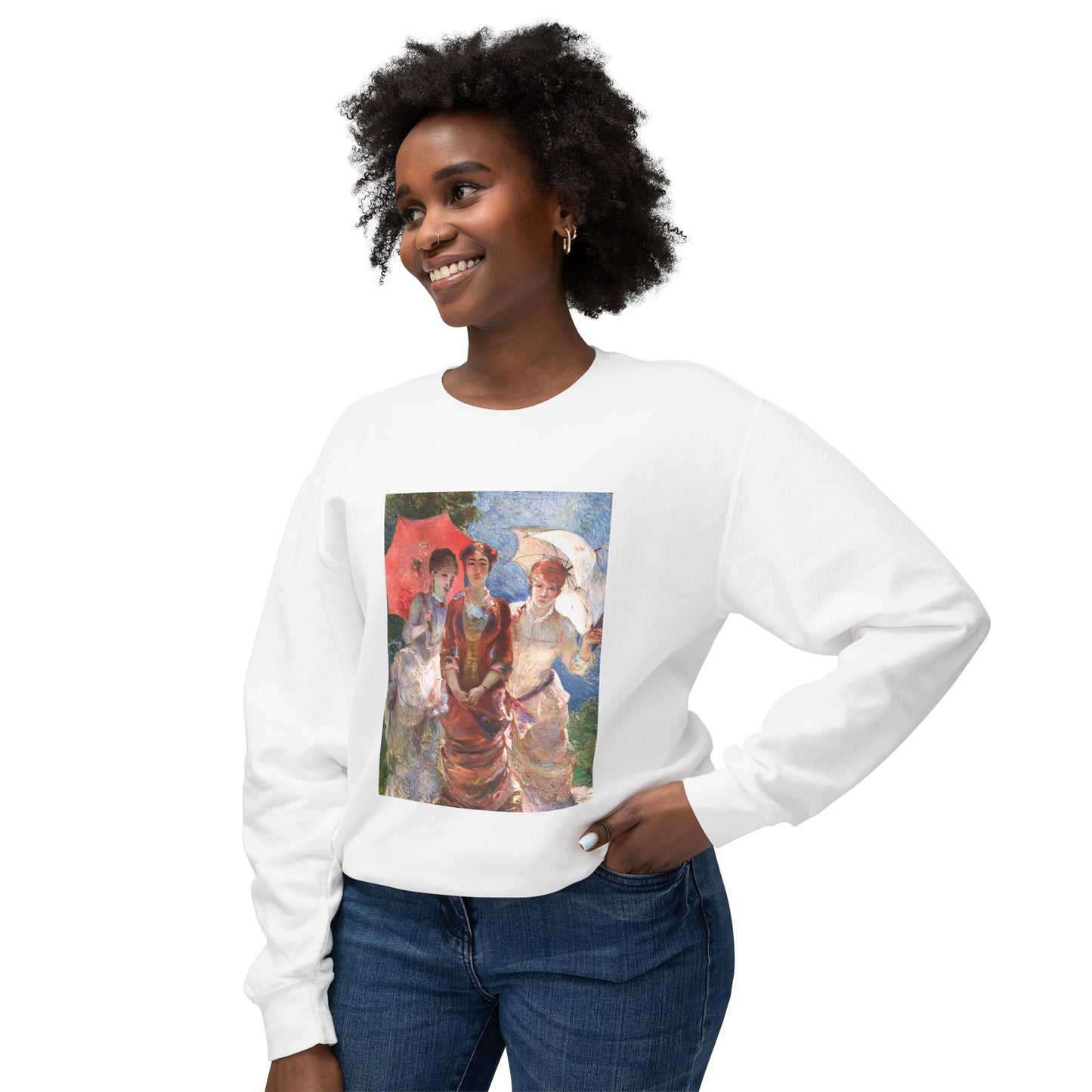 Three Women with Parasols by Marie Bracquemond (Sweatshirt)
