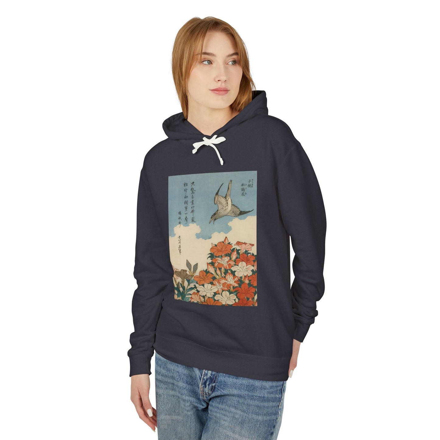 Cuckoo and Azaleas by Katsushika Hokusai (Hoodie)