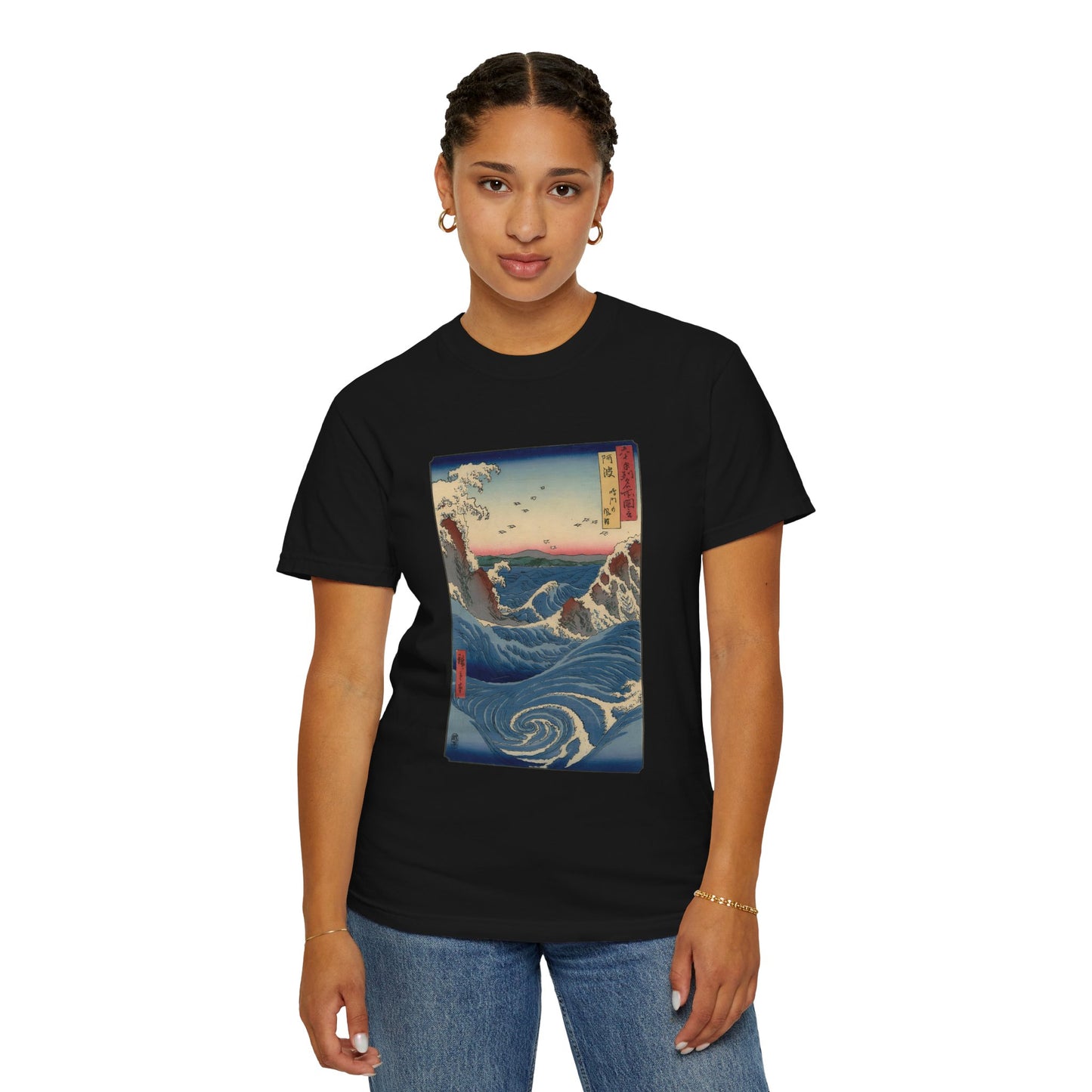 Naruto Whirlpool at Awa by Utagawa Hiroshige (T-Shirt)