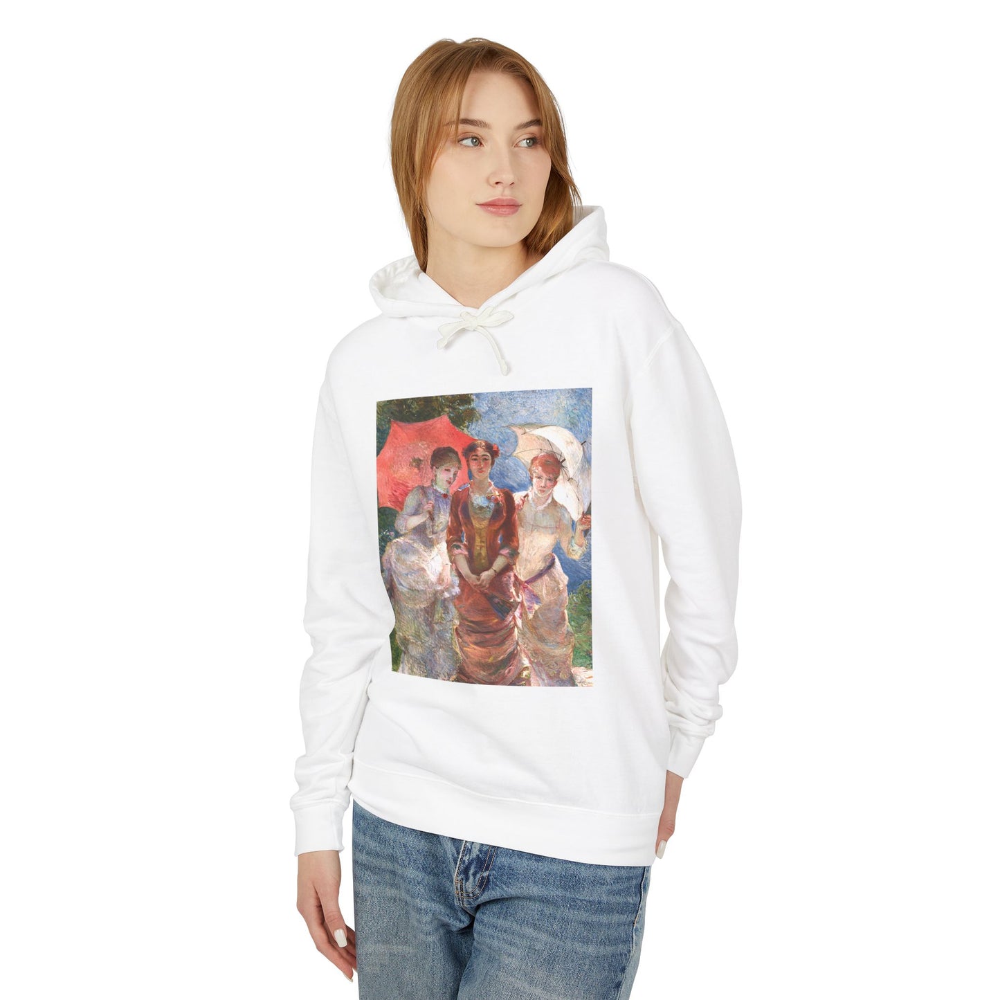 Three Women with Parasols by Marie Bracquemond (Hoodie)