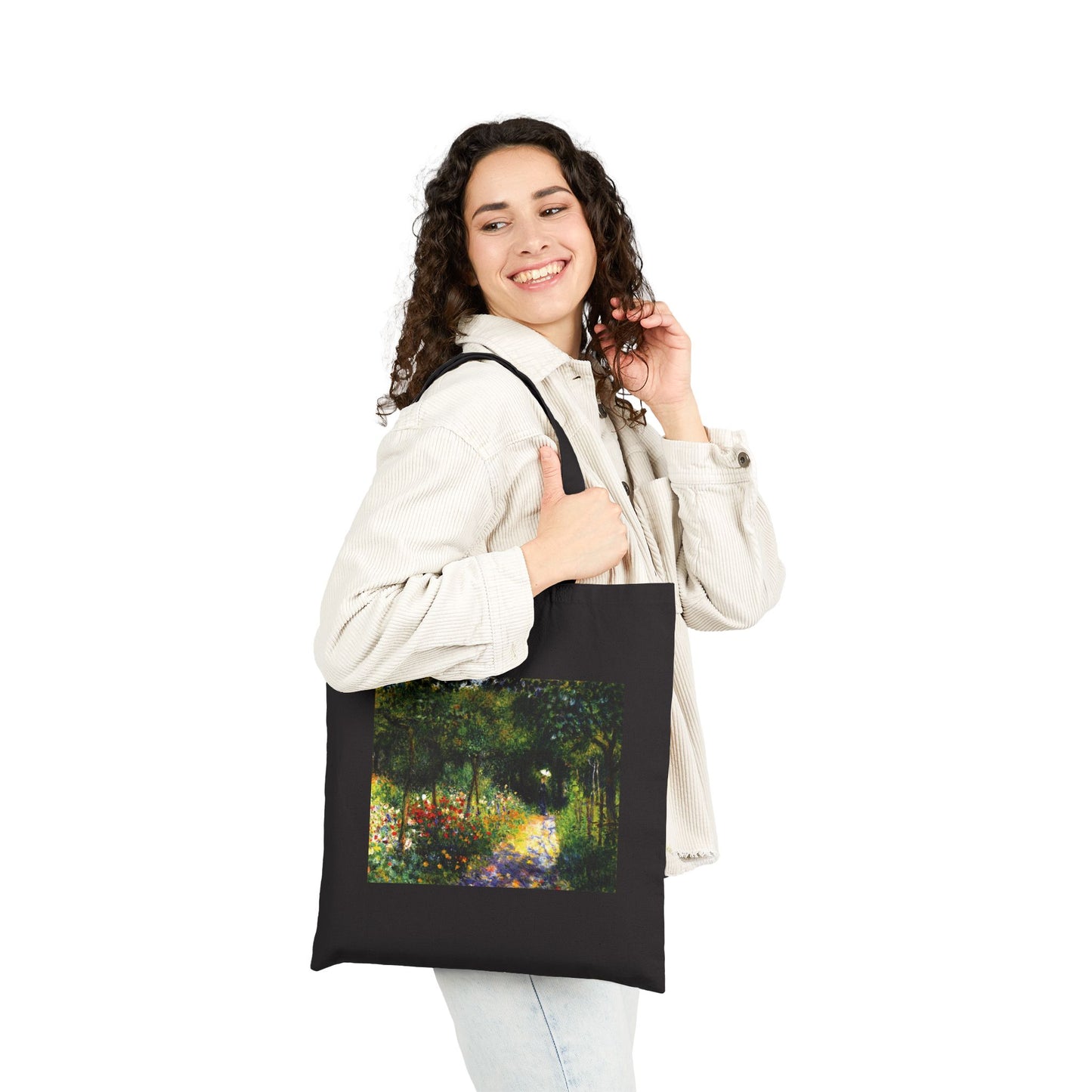Woman in the Garden by Pierre-Auguste Renoir (Tote)