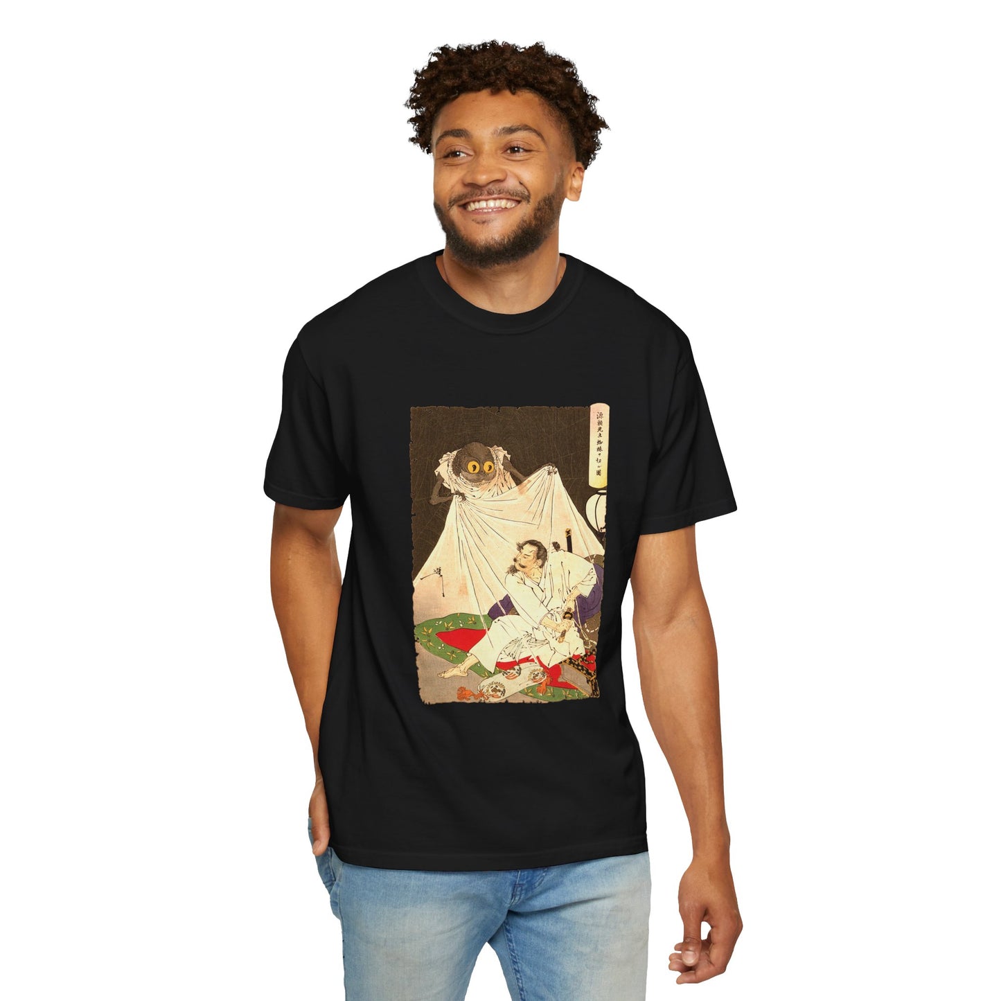 Minamoto no Yorimitsu Fighting the Earth Spider by Tsukioka Yoshitoshi (T-Shirt)