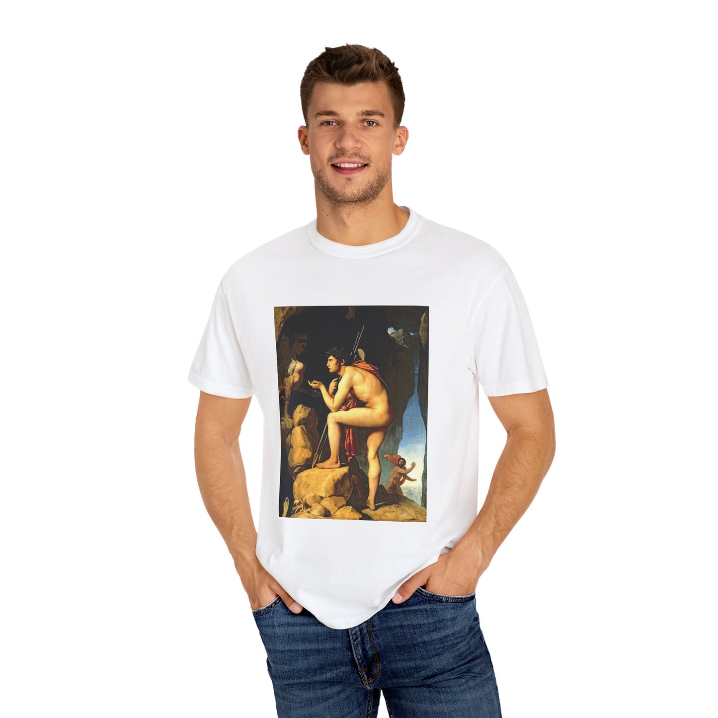 Oedipus and the Sphinx by Dominique Ingres (T-Shirt)