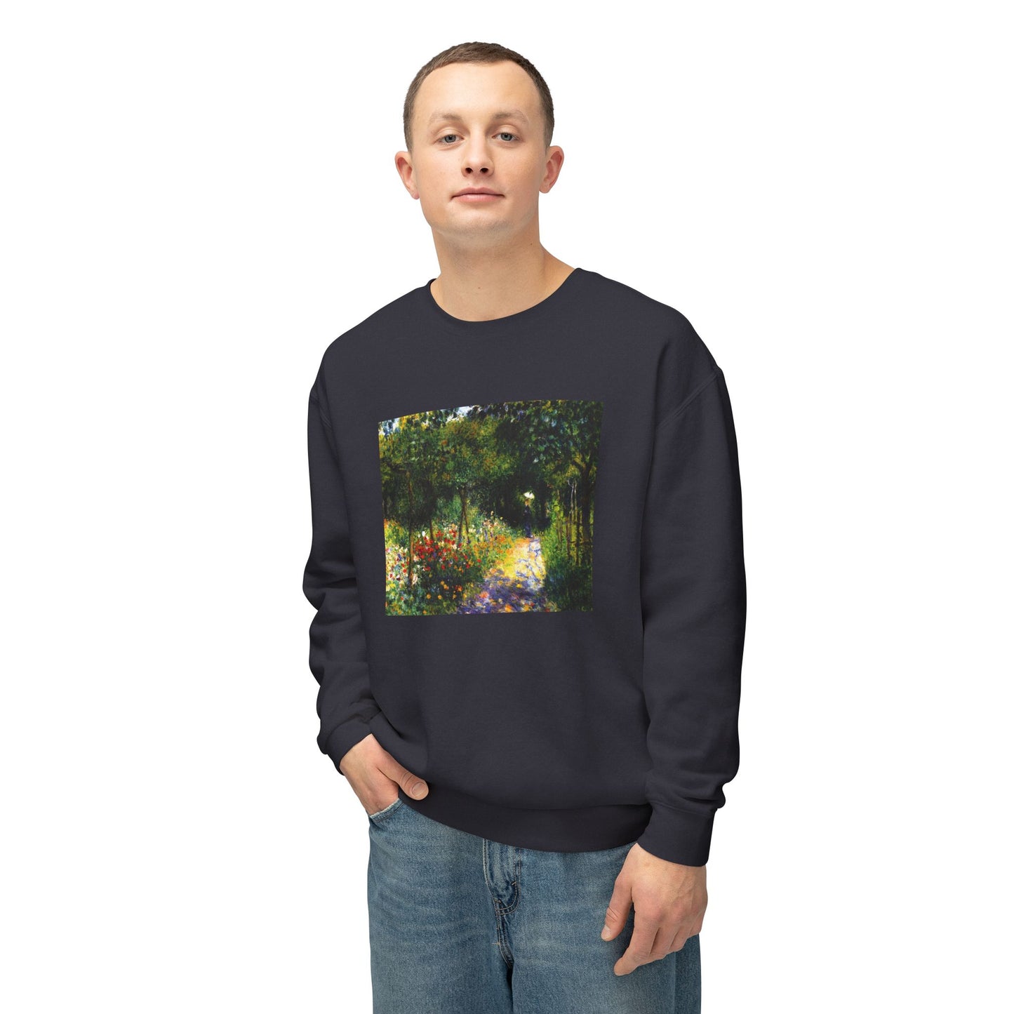 Woman in the Garden by Pierre-Auguste Renoir (Sweatshirt)
