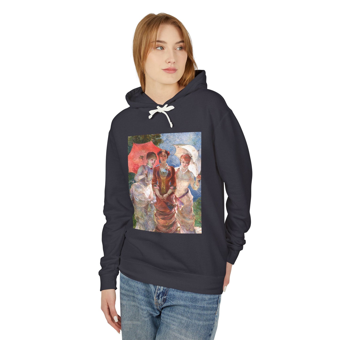 Three Women with Parasols by Marie Bracquemond (Hoodie)