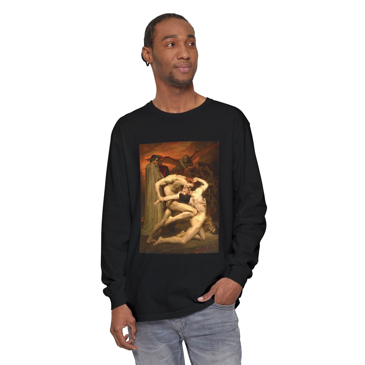 Dante and Virgil by William-Adolphe Bouguereau (Long Sleeve)