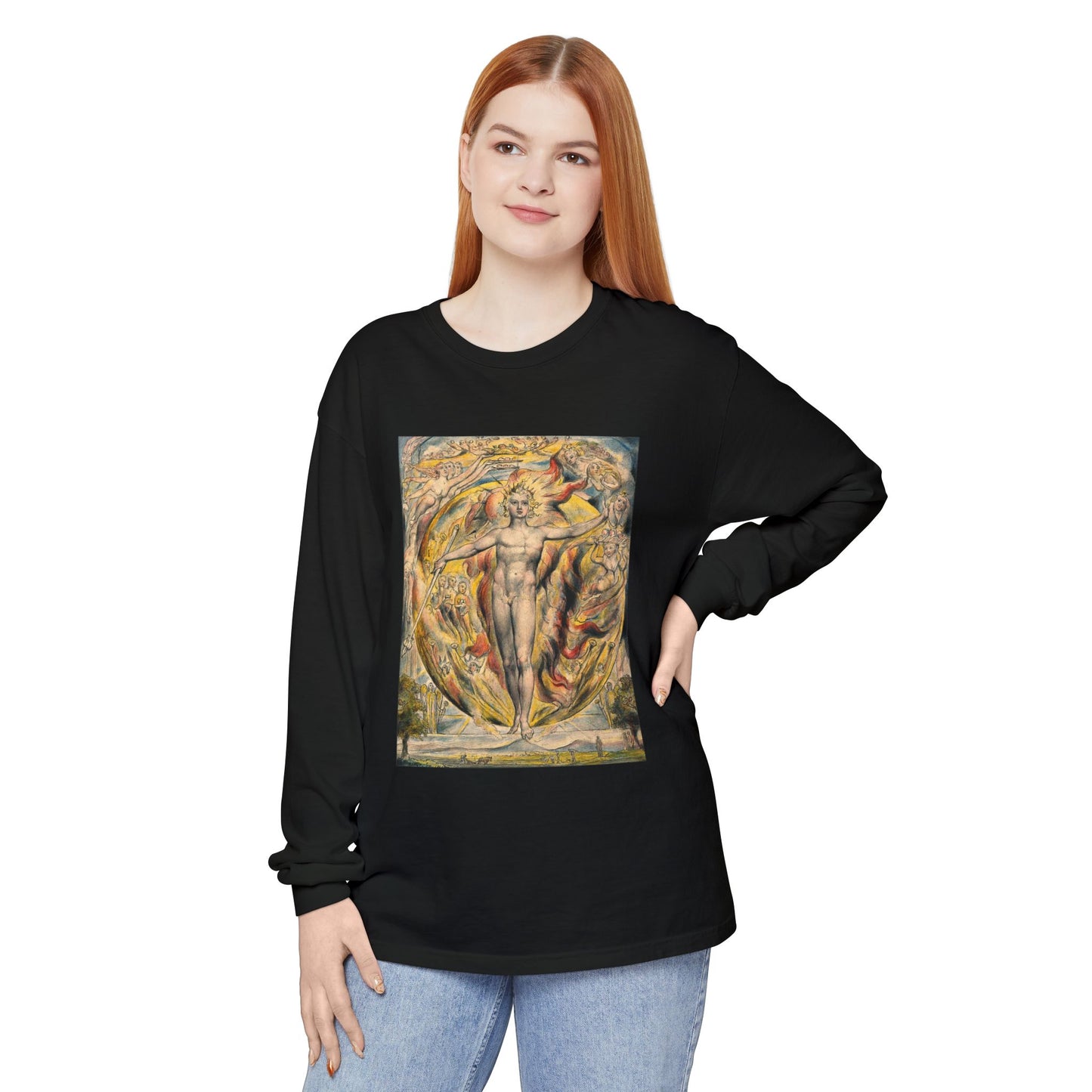 The Sun at His Eastern Gate by William Blake (Long Sleeve)