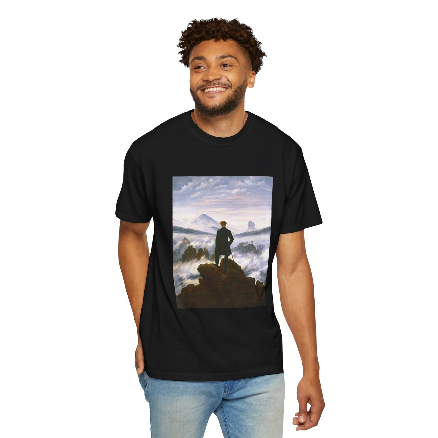 Wanderer above the Sea of Fog by Caspar David Friedrich (T-Shirt)