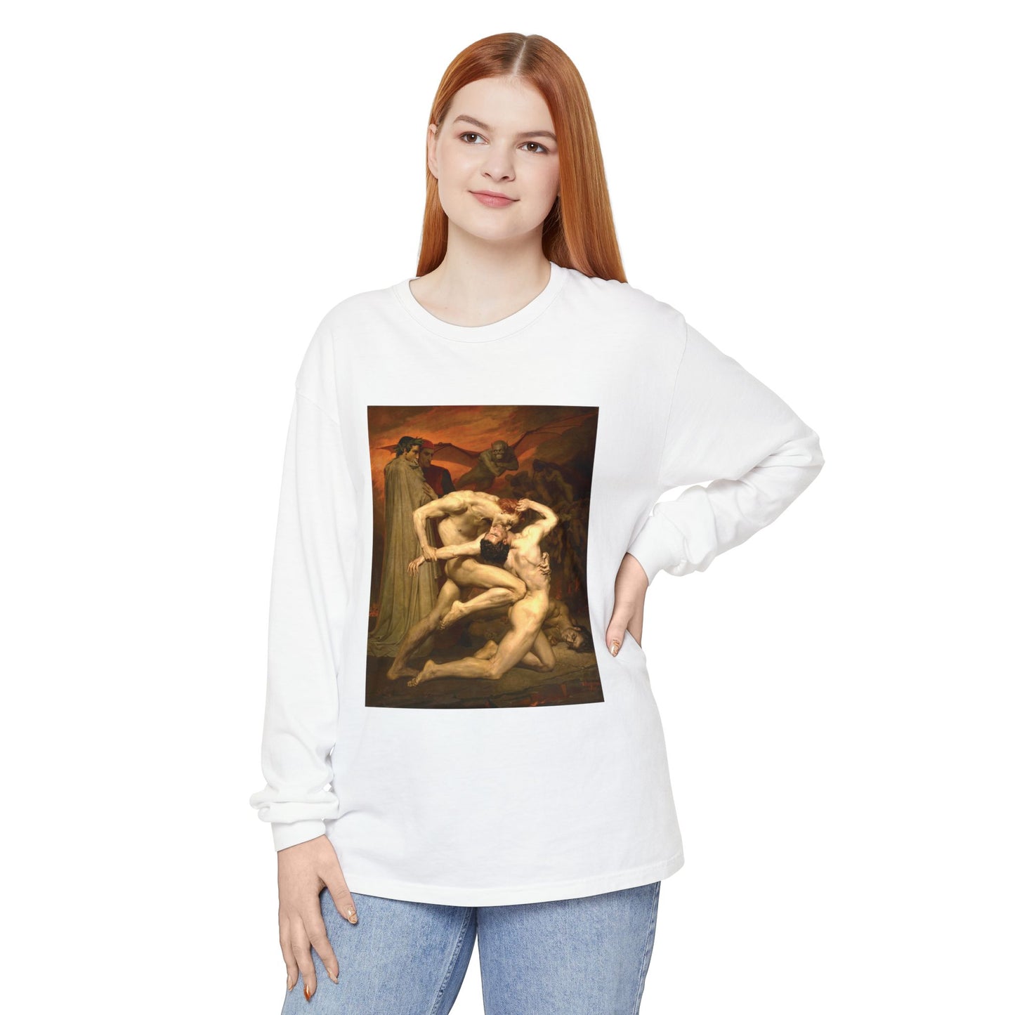 Dante and Virgil by William-Adolphe Bouguereau (Long Sleeve)