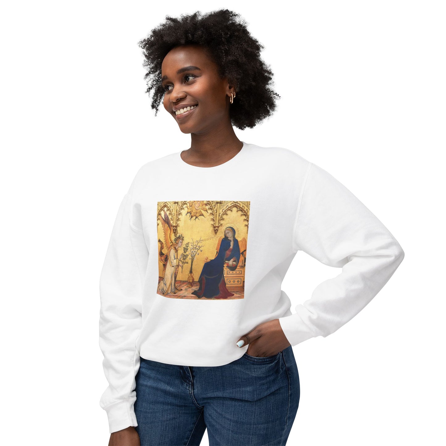 Annunciation by Simone Martini and Lippo Memmi (Sweatshirt)
