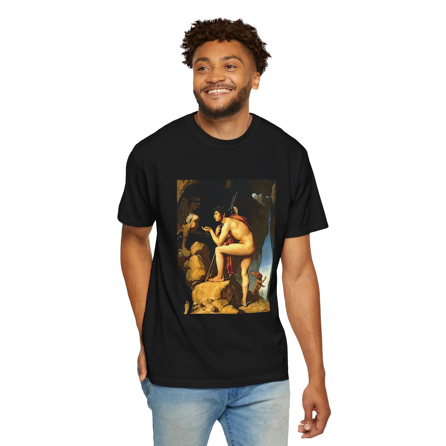 Oedipus and the Sphinx by Dominique Ingres (T-Shirt)