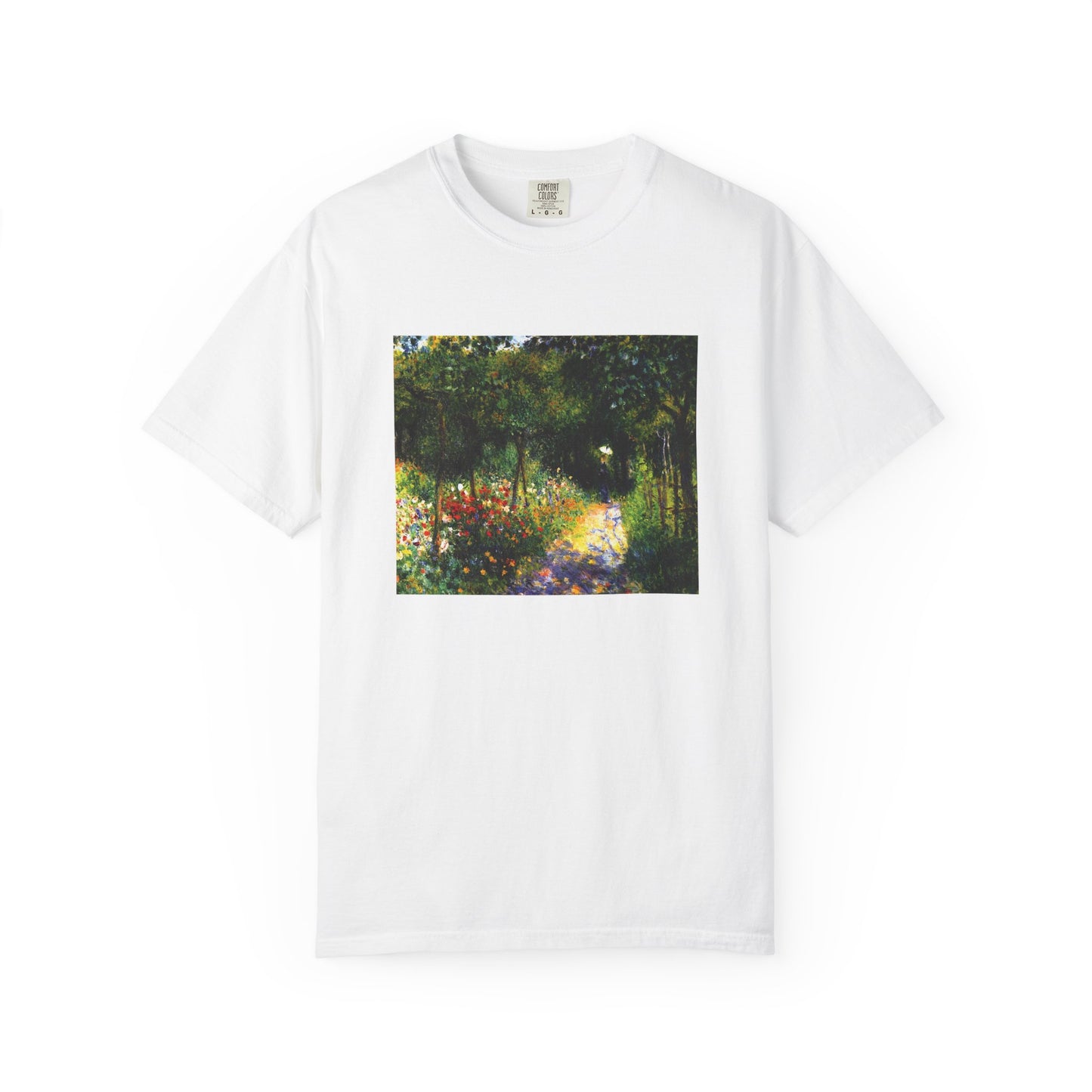 Woman in the Garden by Pierre-Auguste Renoir (T-Shirt)