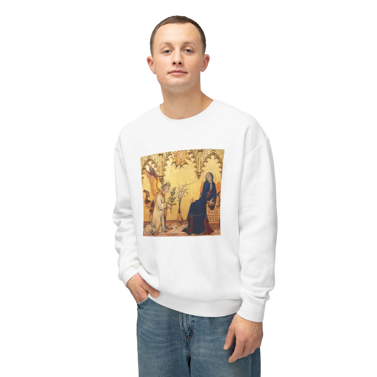 Annunciation by Simone Martini and Lippo Memmi (Sweatshirt)